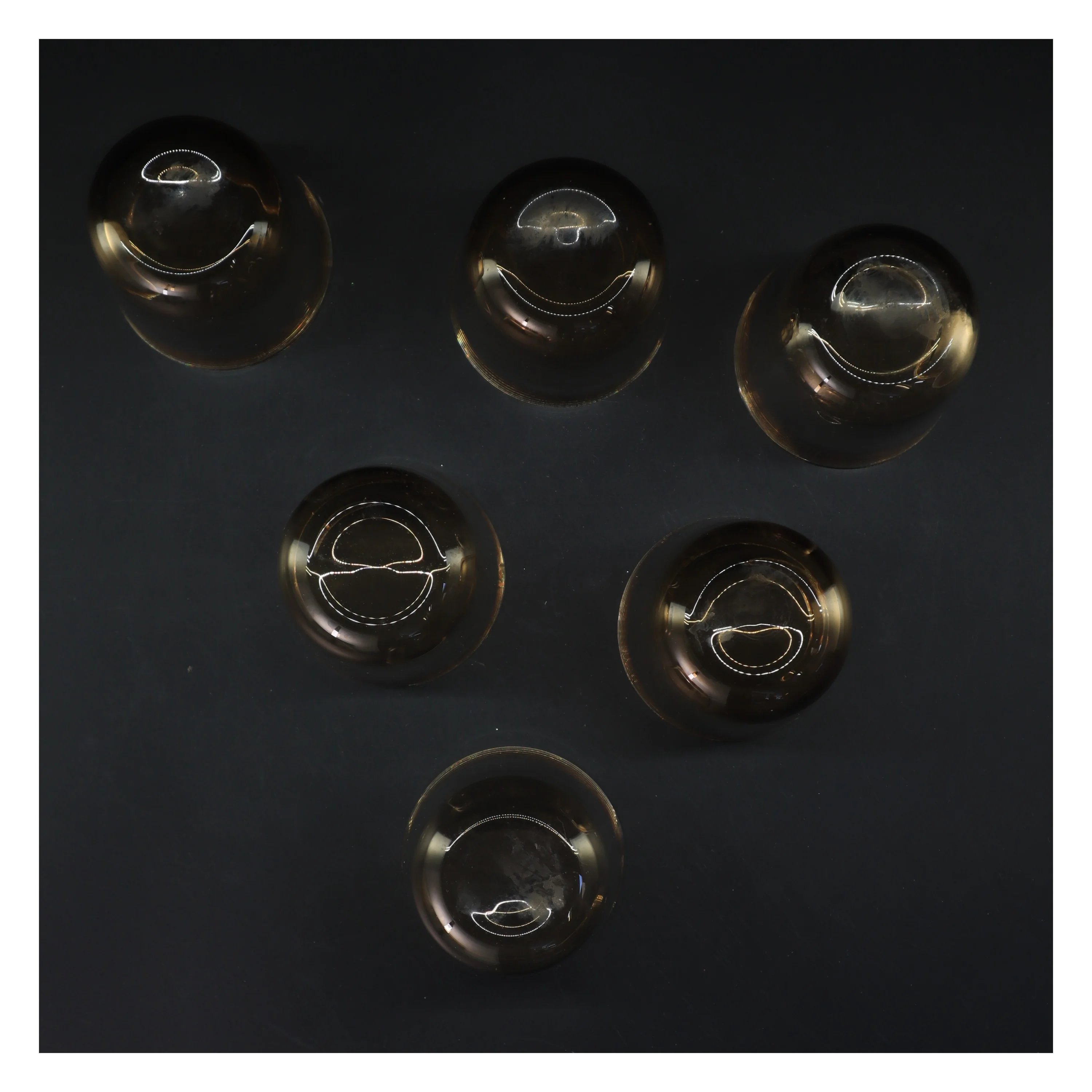 Sæt af 6 glas (str. 6 stk Ø 8,5 cm længde 11 cm)