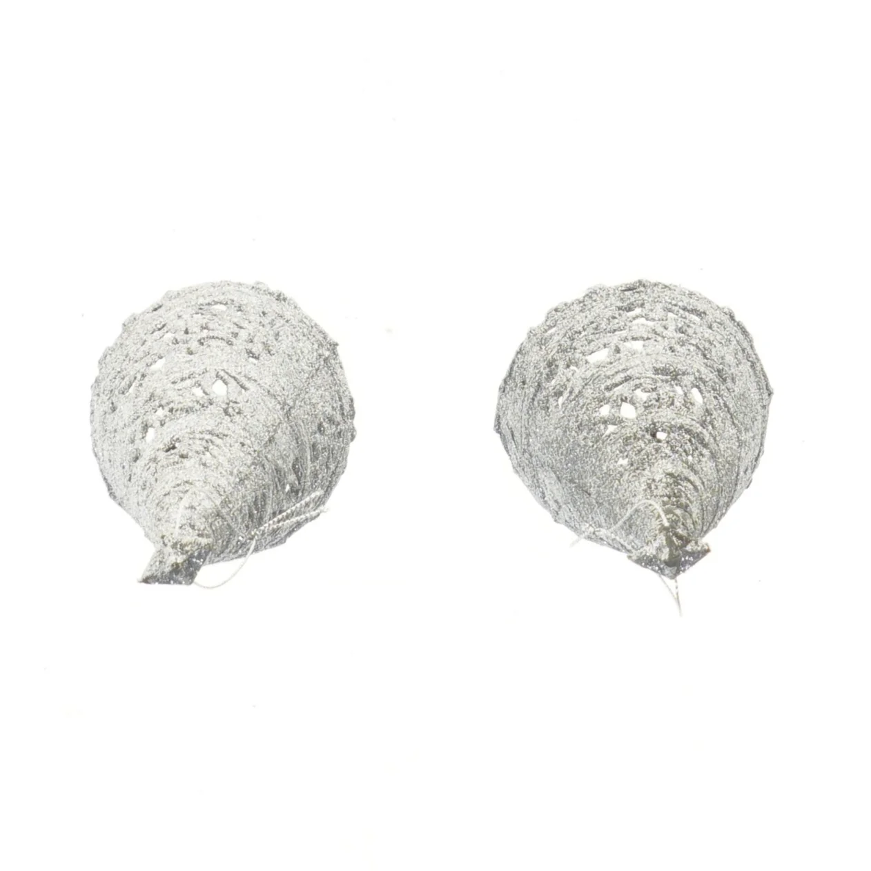 Sølv glitrende dekorationstræer (str. 24 cm)