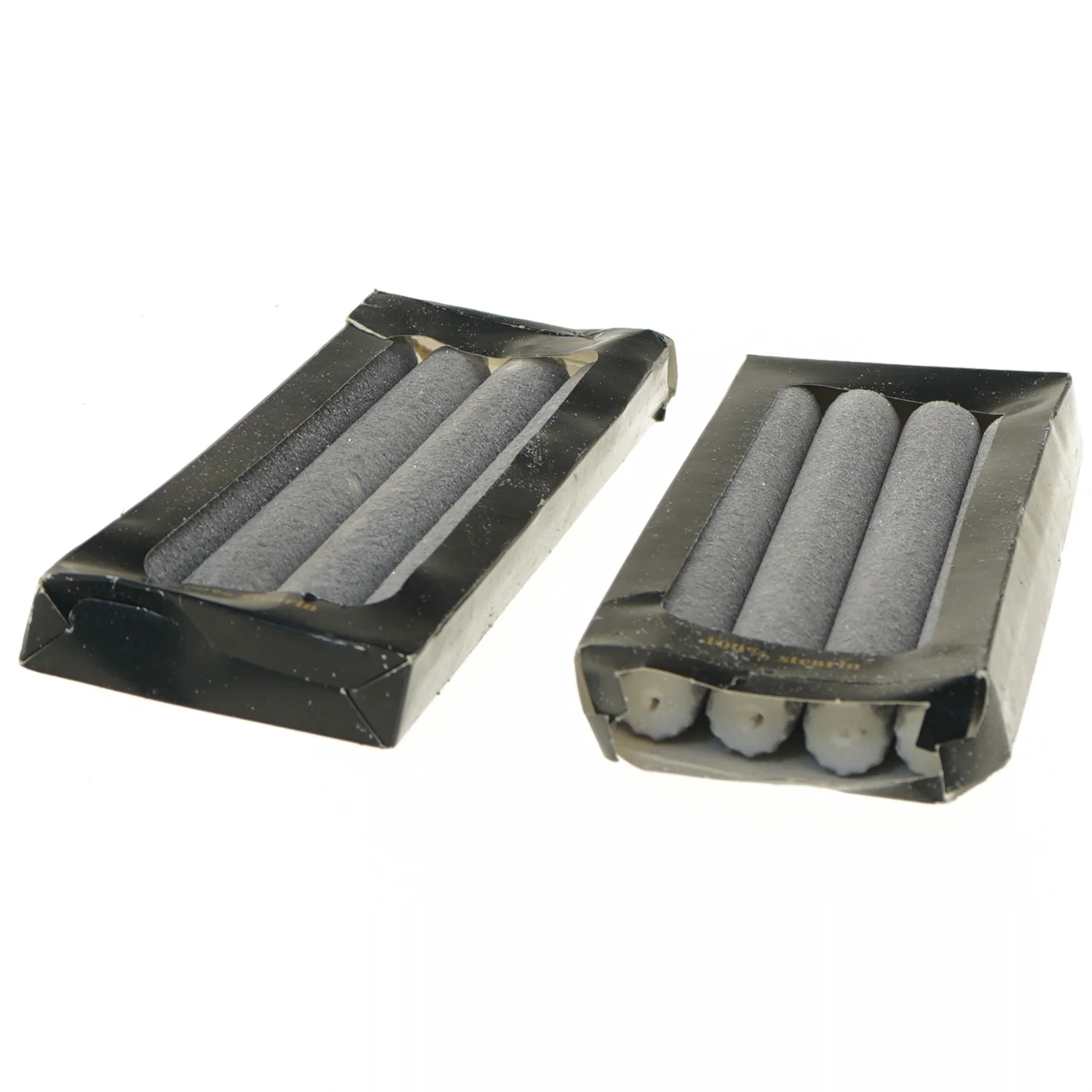 Antikgrå stearinlys, 8 stk (str. 8 stk 24 cm)