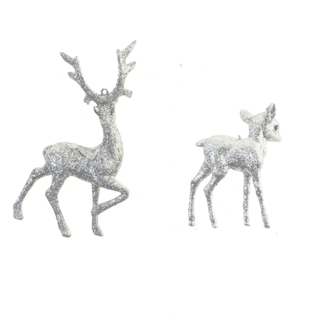 Glitrende rensdyrpynt (str. 17x10,5 cm)