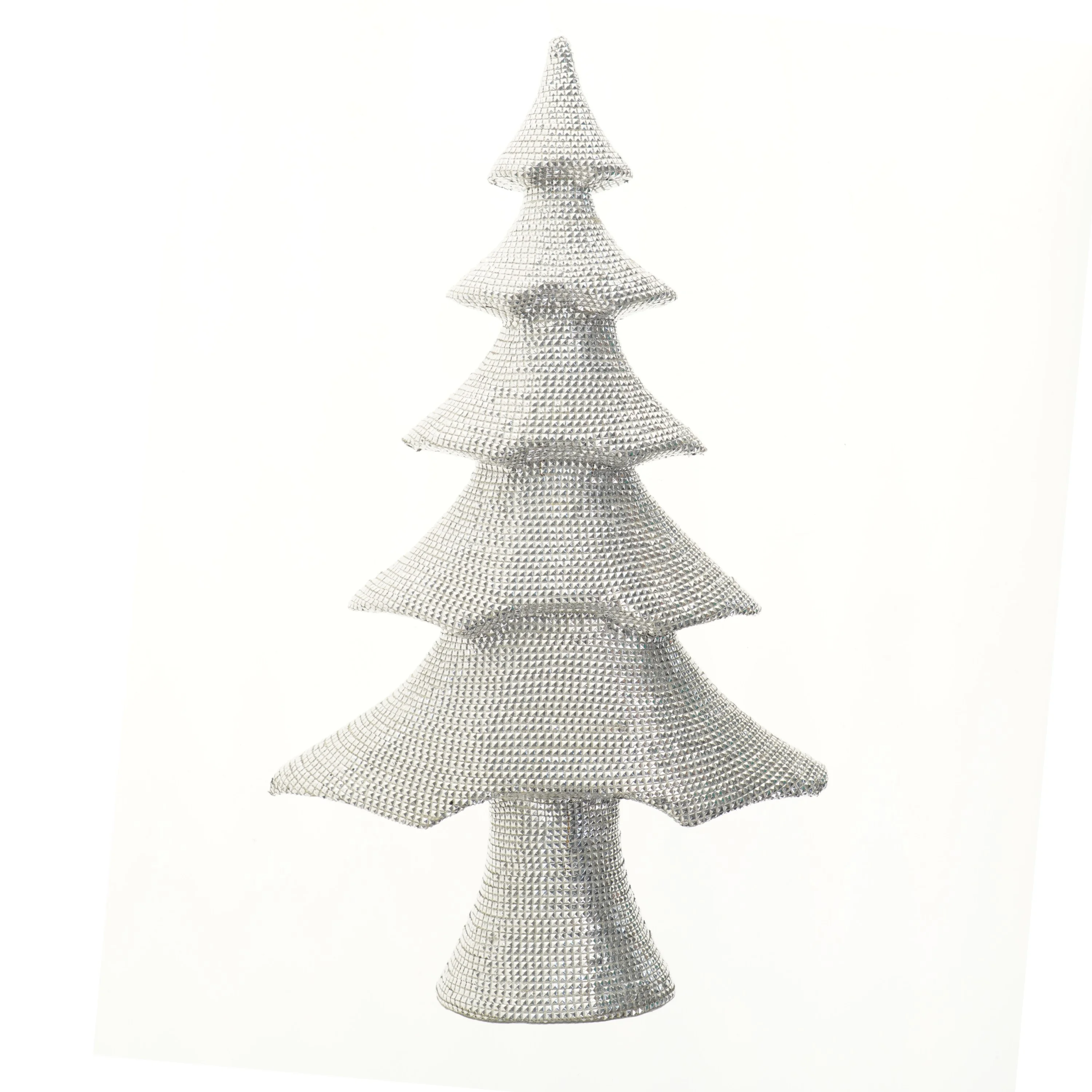 Dekorativt juletræ i sølv (str. 80 cm)