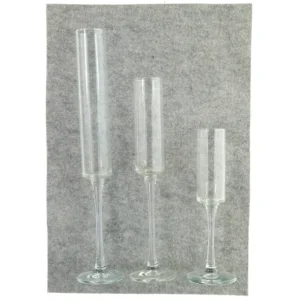 Glas / vaser 3 stk. (str. 50 x 10 og 41 X 10 og 31 x 10 cm)
