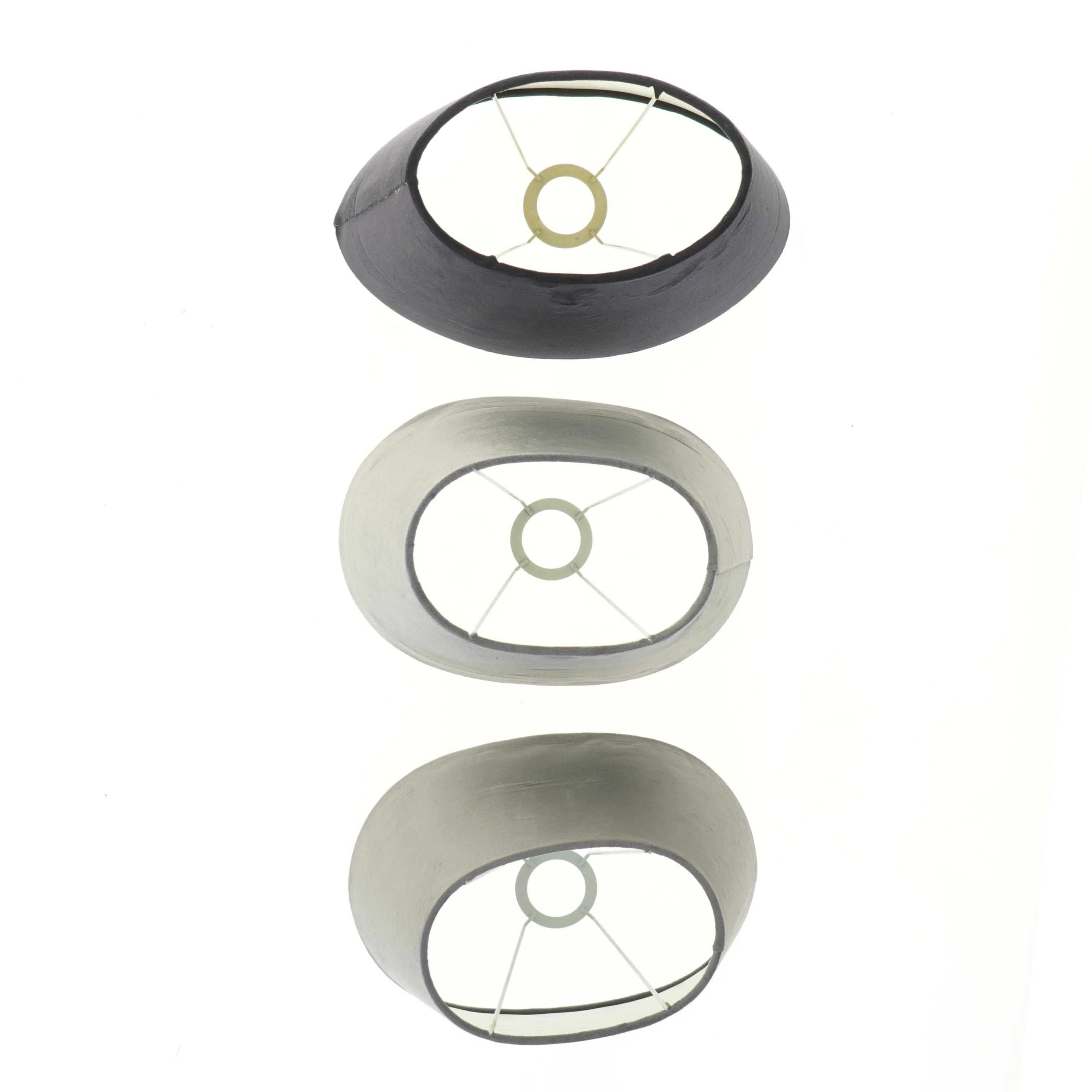 Lampeskærme af velour, i sæt (str. 33,5x22 og 30,5x20,5 cm)