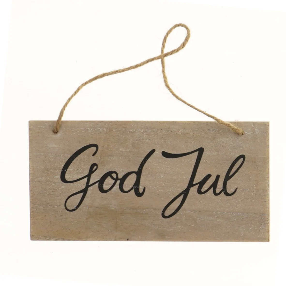 Træskilt med 'God Jul' fra Form Living (str. 20x10 cm)