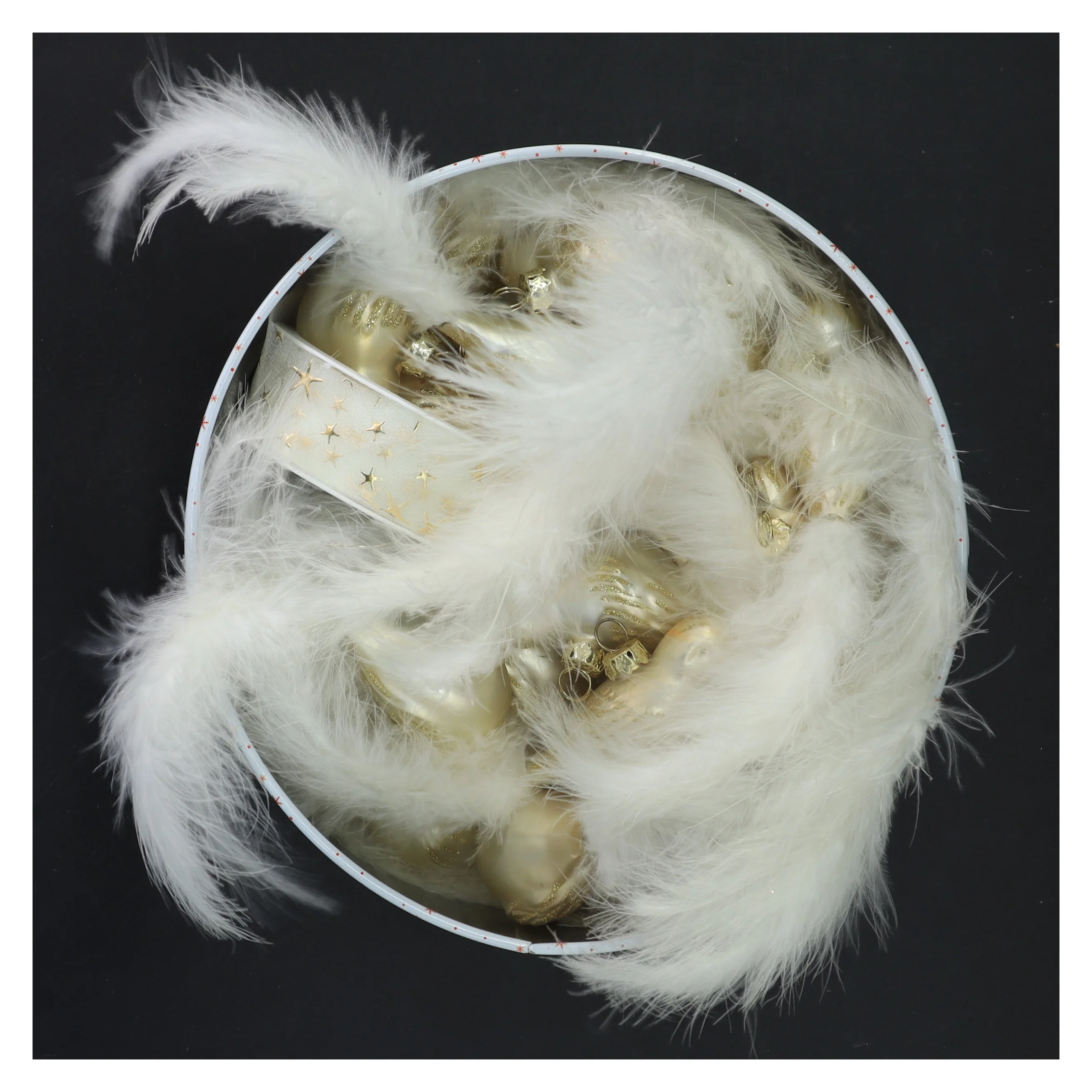 Julefugle med fjerhaler, 25 stk.