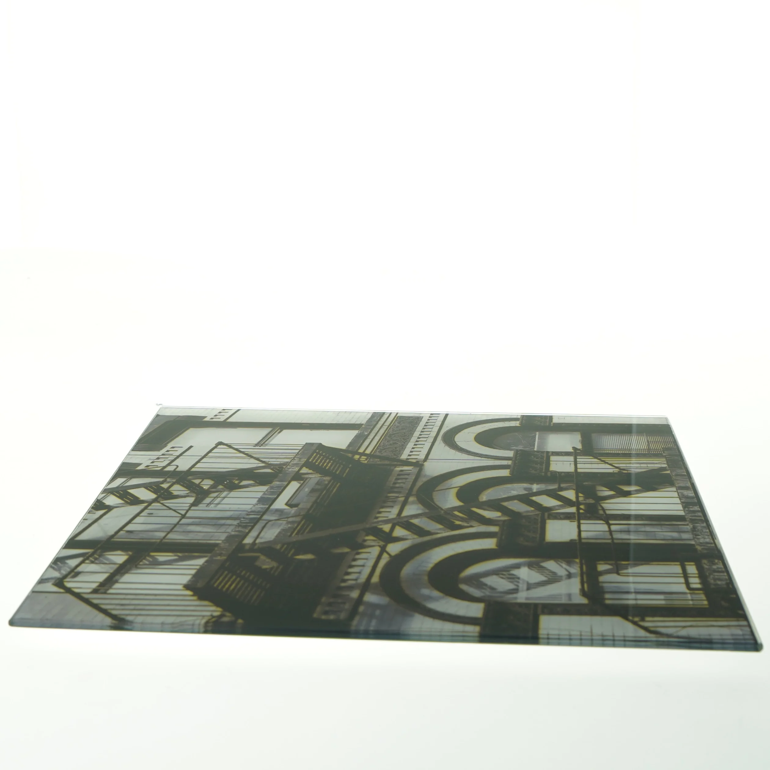 Fotoplade med brandtrappe motiv (str. 30 x 30 cm)