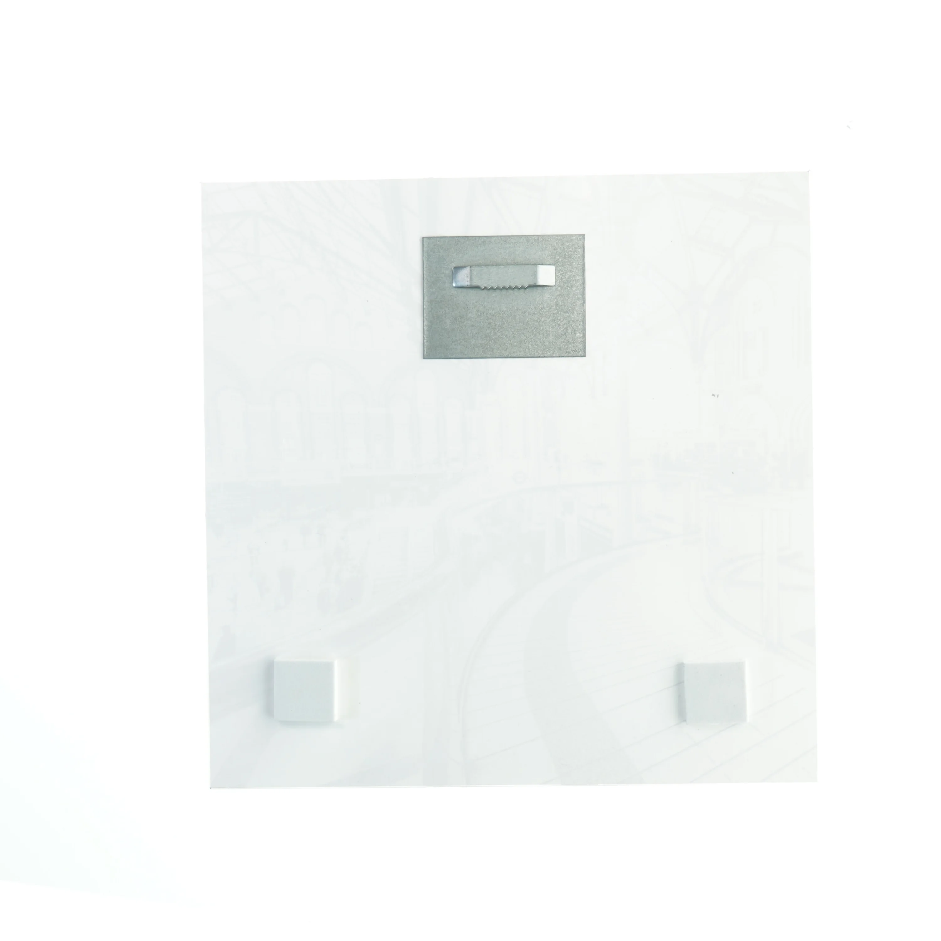 Sort-hvidt vægbillede på glas - af indendørs arkitektur (str. 30 x 30 cm)