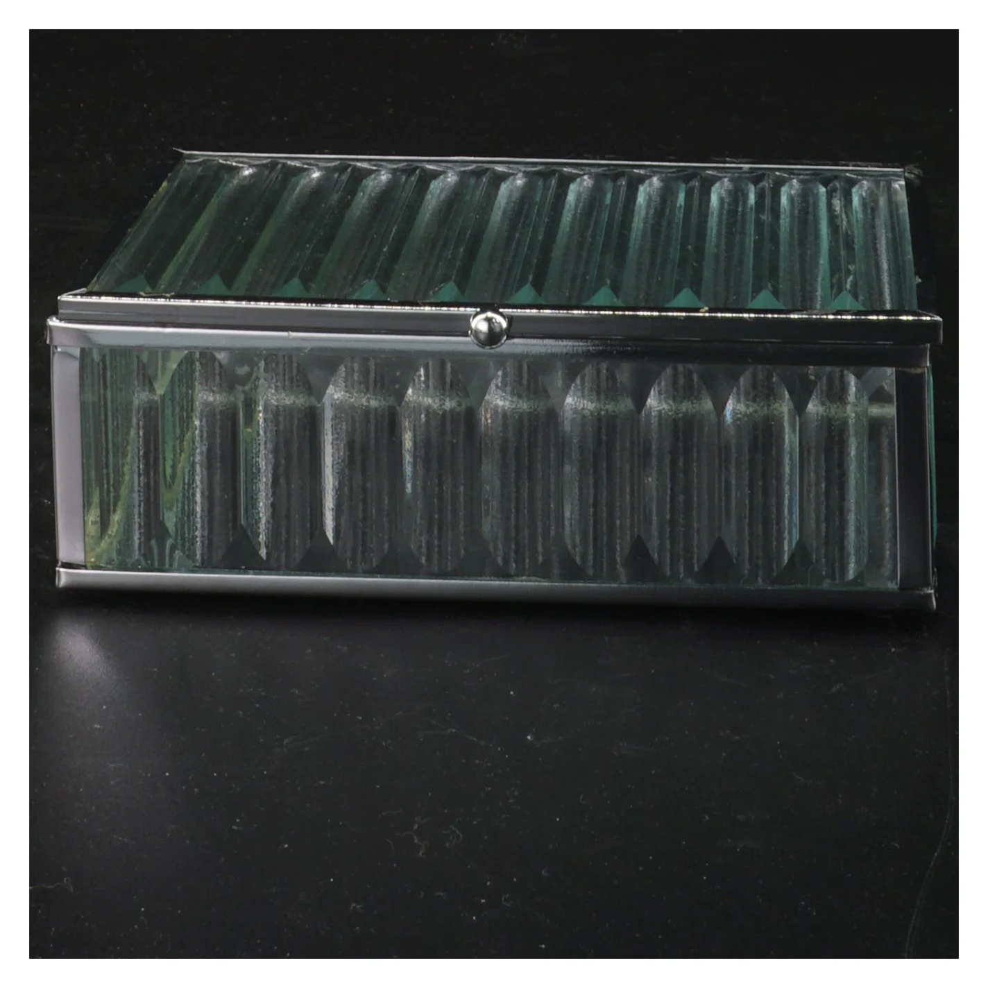 Dekorativ glasboks (str. 13x9x4,5 cm)