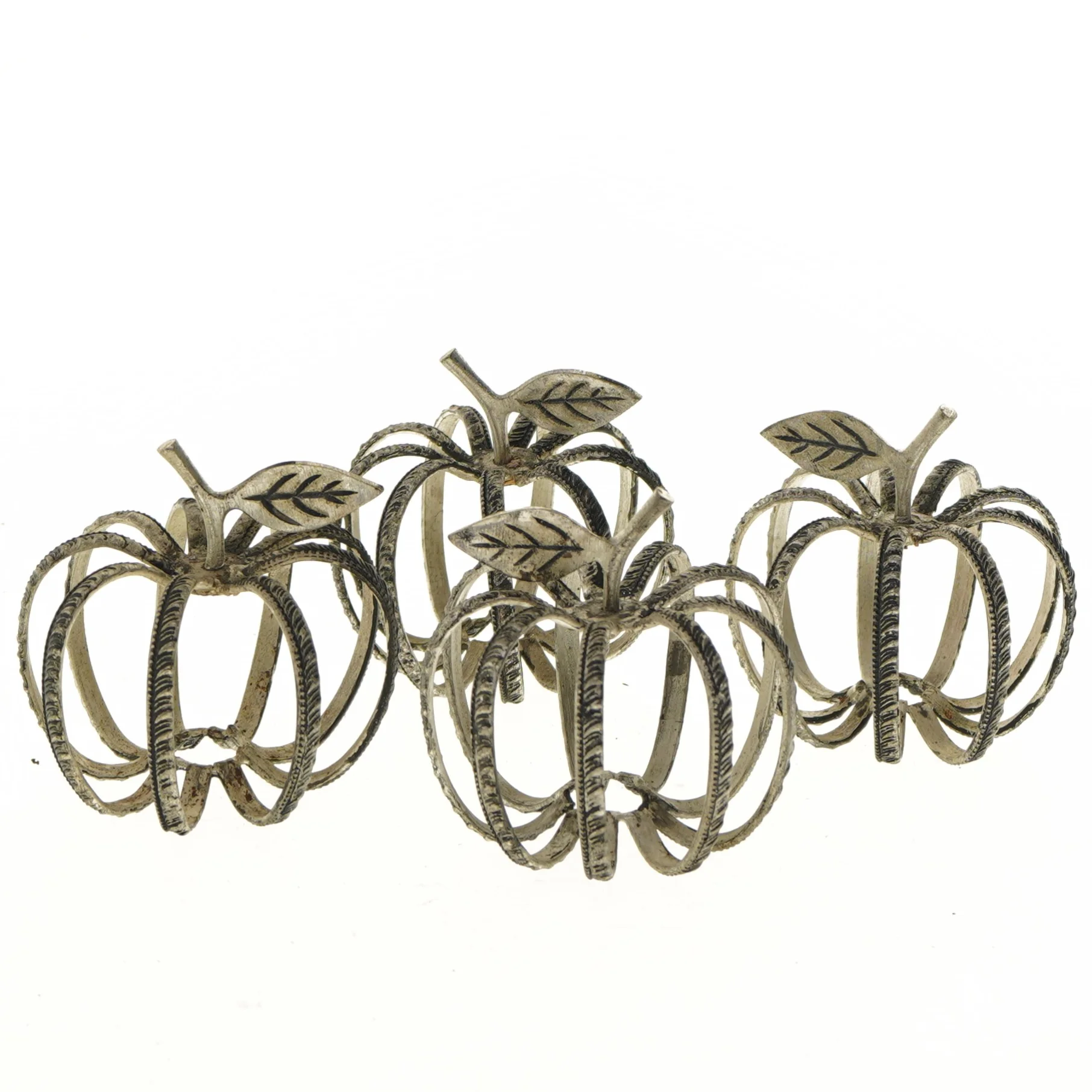 Sæt med fire dekorative æbleformede figurer (str. Ø 8 cm)