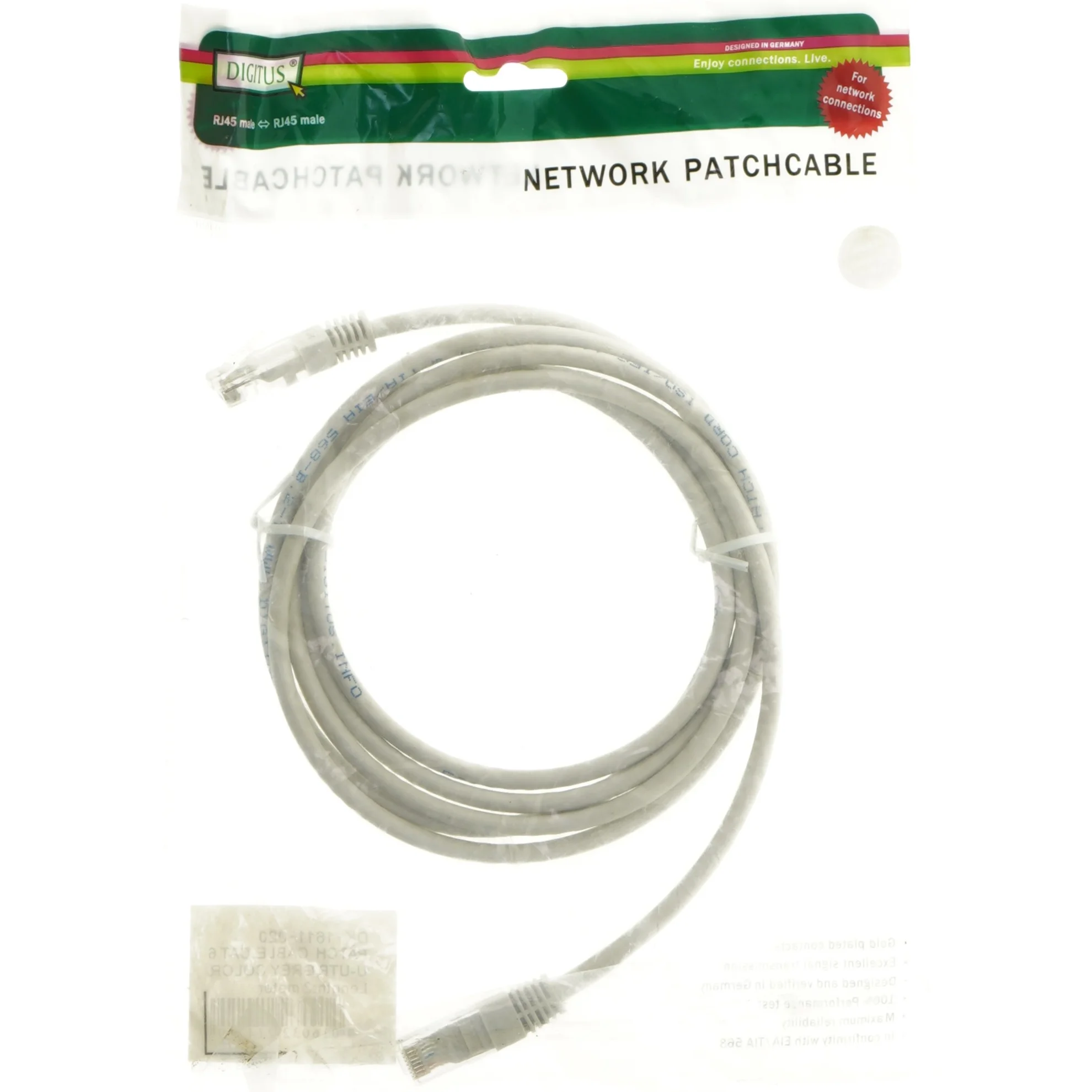 Netværkskabel, Cat 6, 2 meter fra Digitus (str. 200 cm)