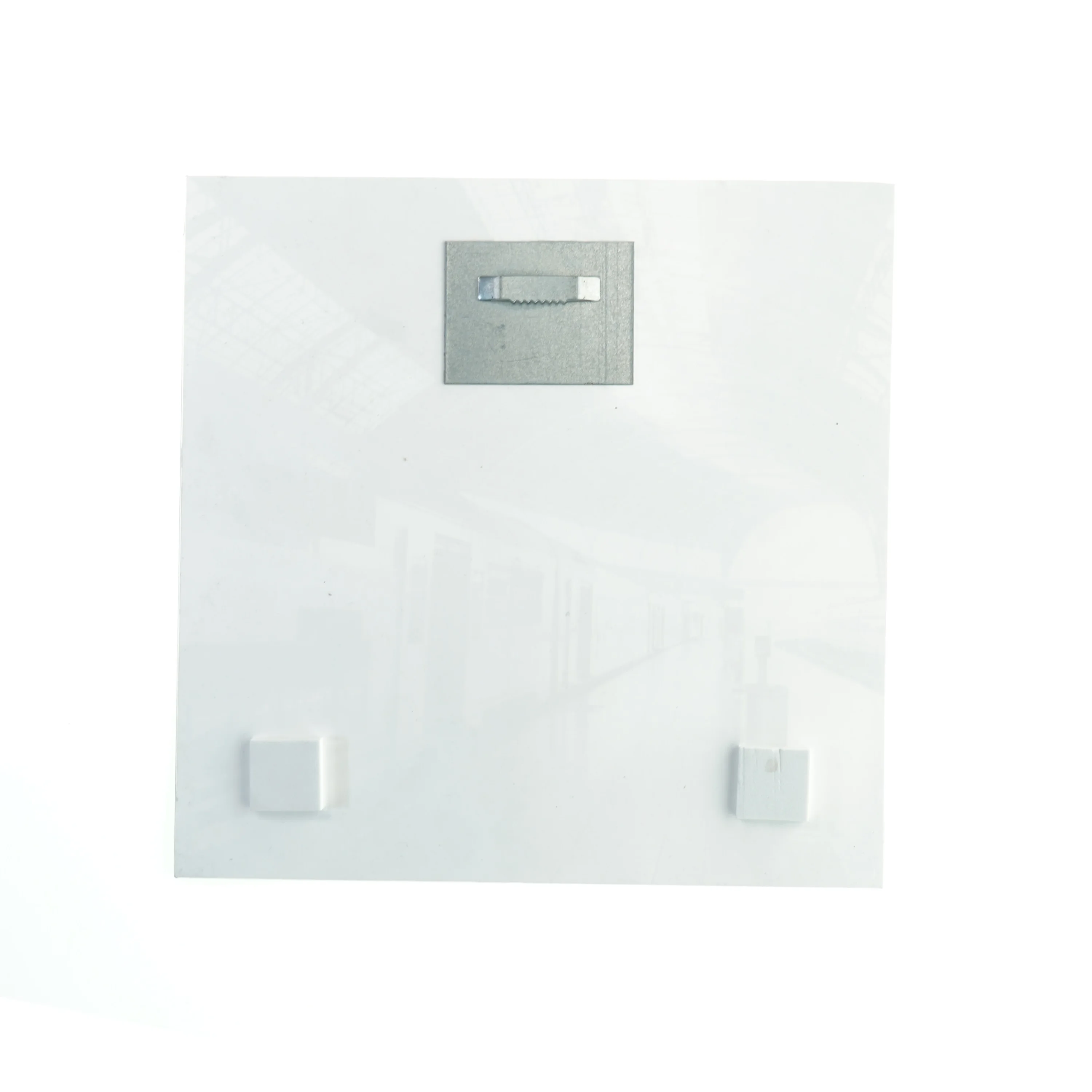 Trykt billede på glas -  af togstation (str. 30 x 30 cm)