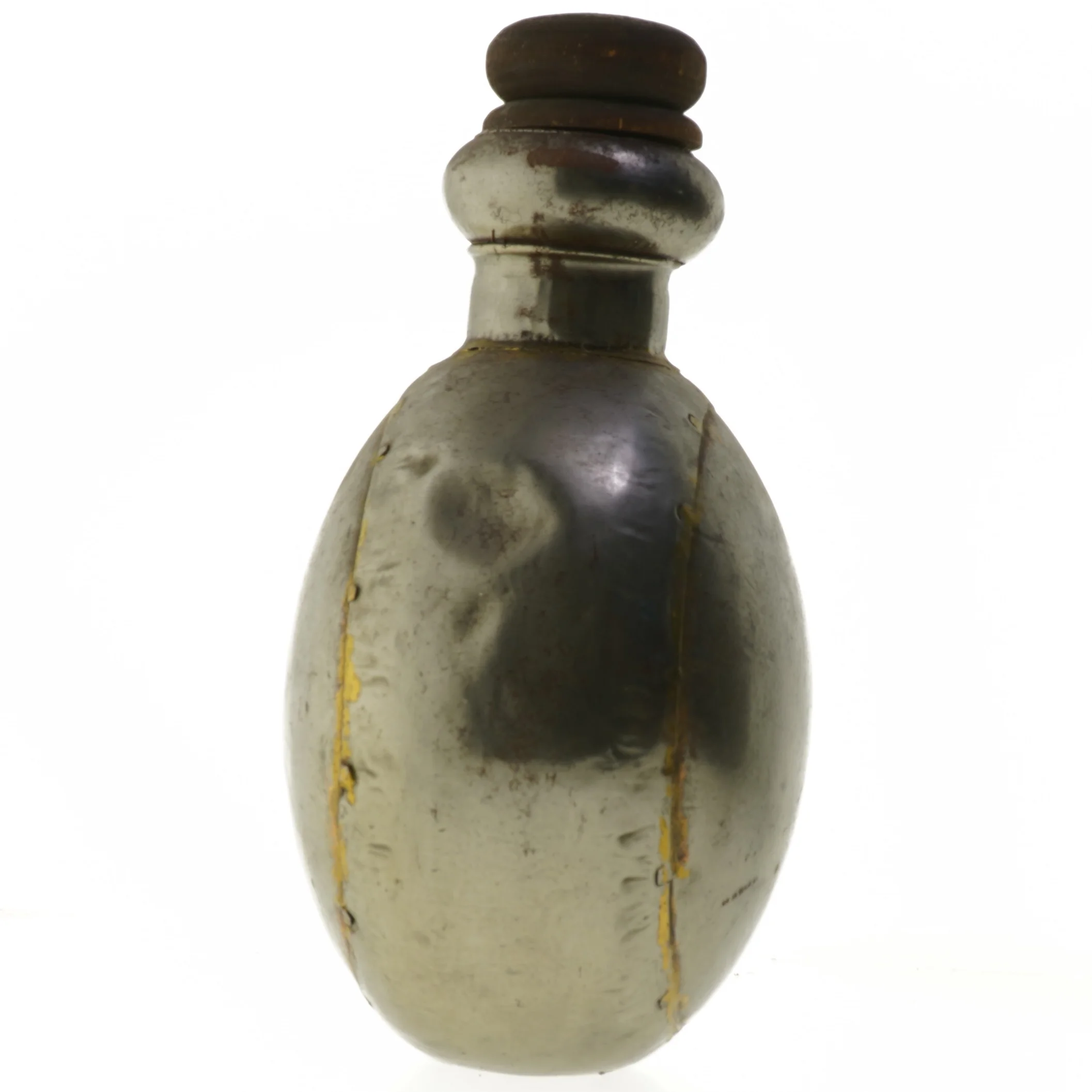 Dekorativ Vintage metal flaske med træprop (str. 30x25 cm)