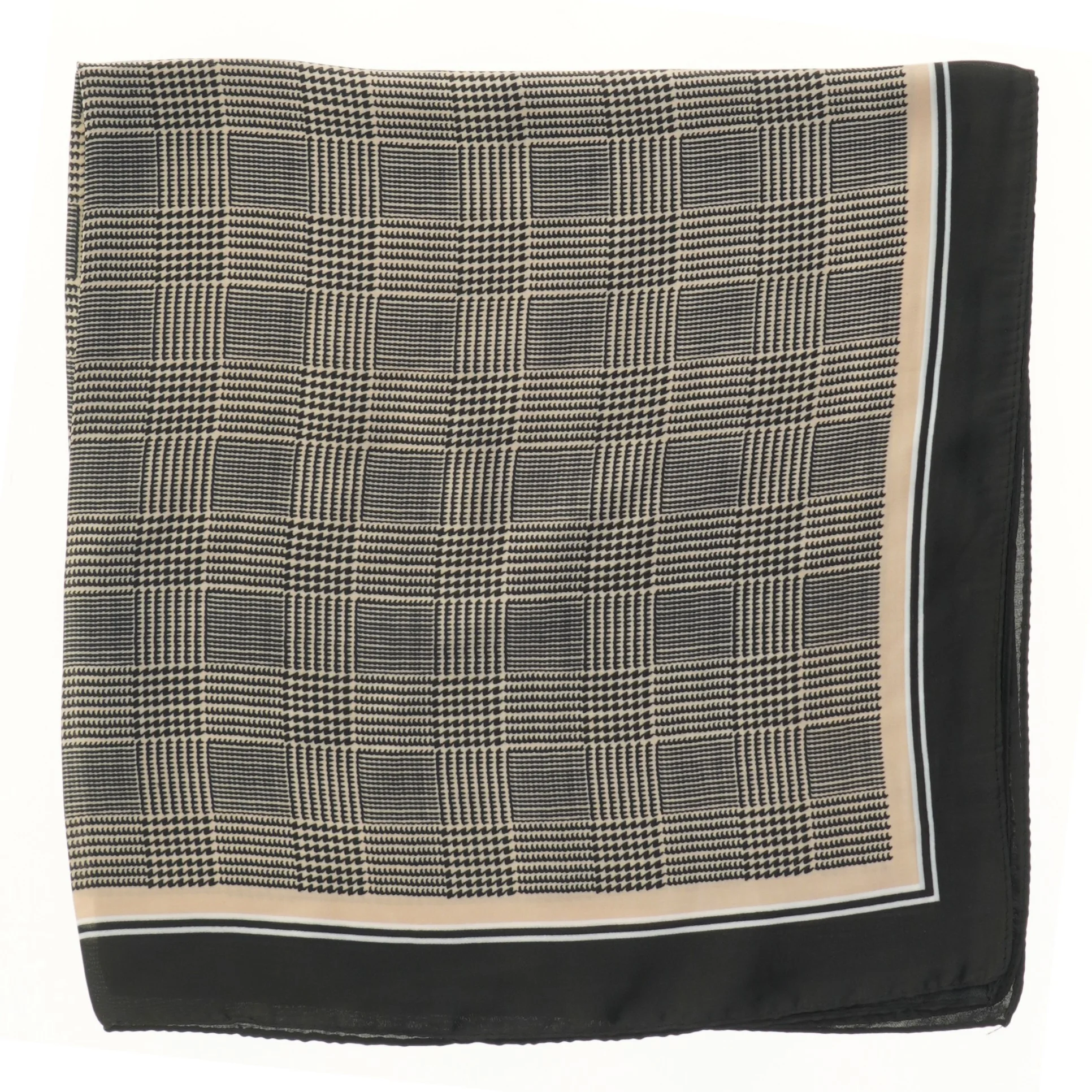 Mønstret tørklæde (str. 65x68 cm)