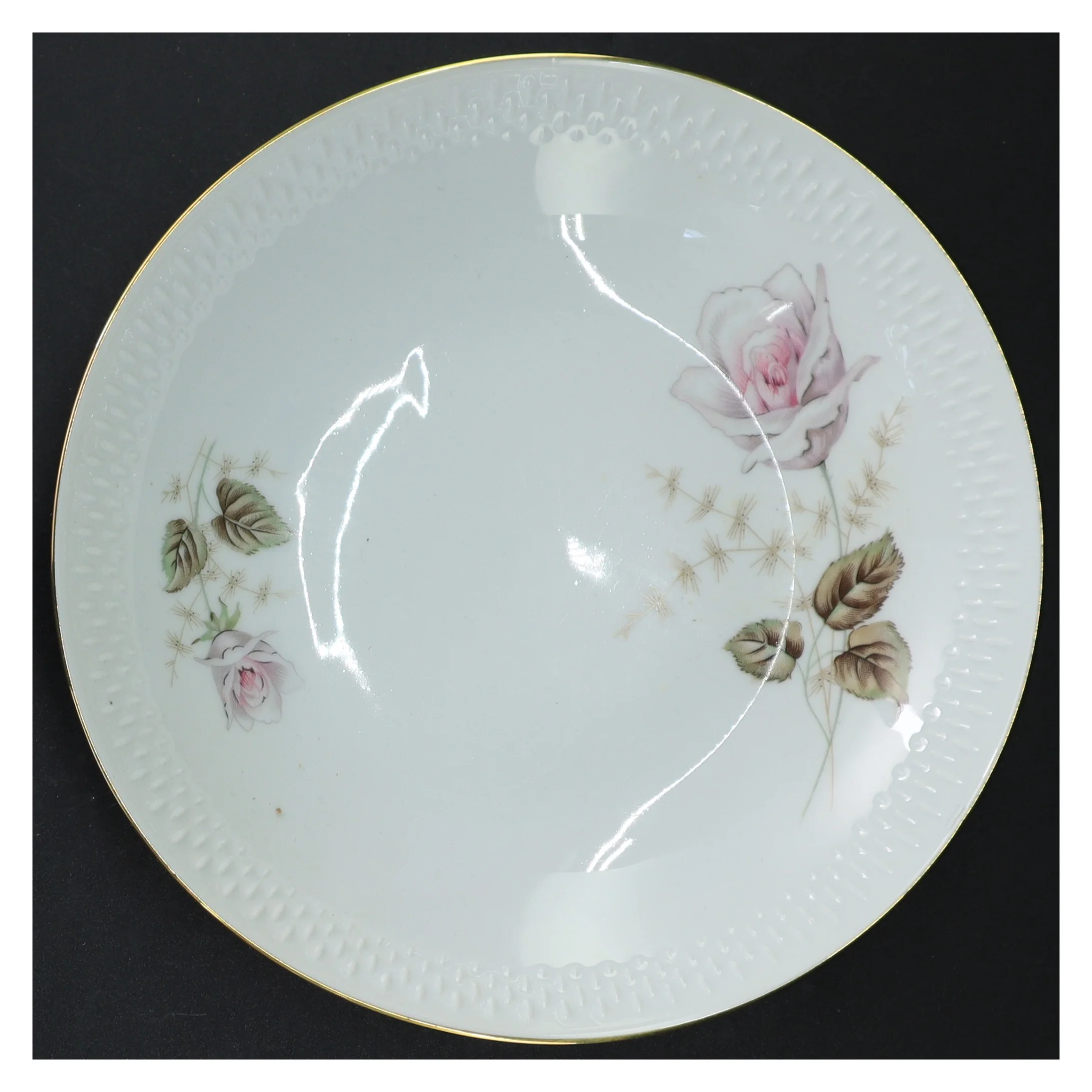 Blomsterdekoreret porcelænsskål fra Edelstein (str. 22 cm)