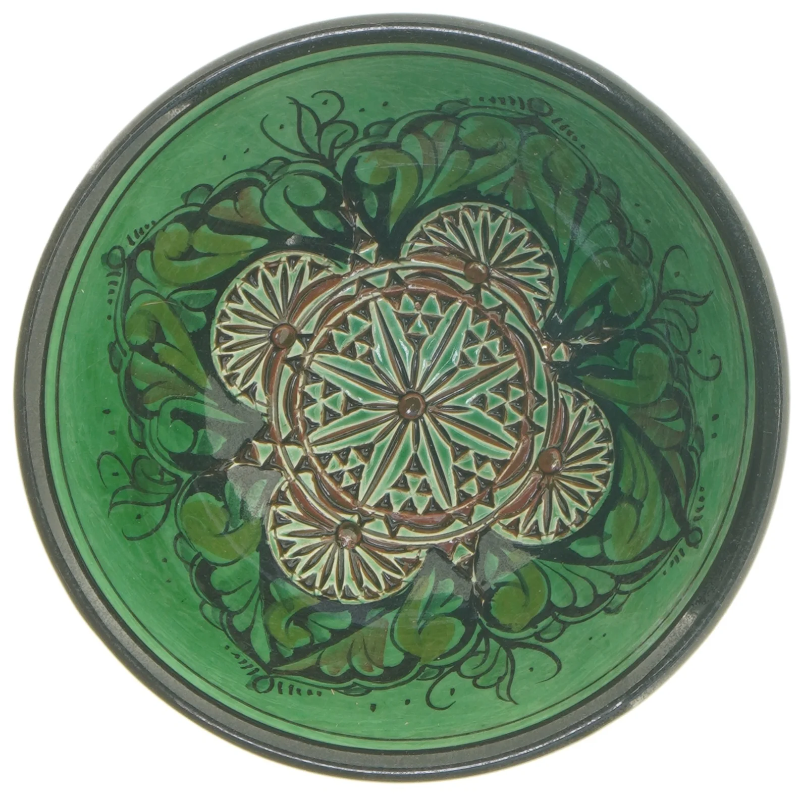 Marokkansk skål i keramik (str. Ø 19x9,5 cm)