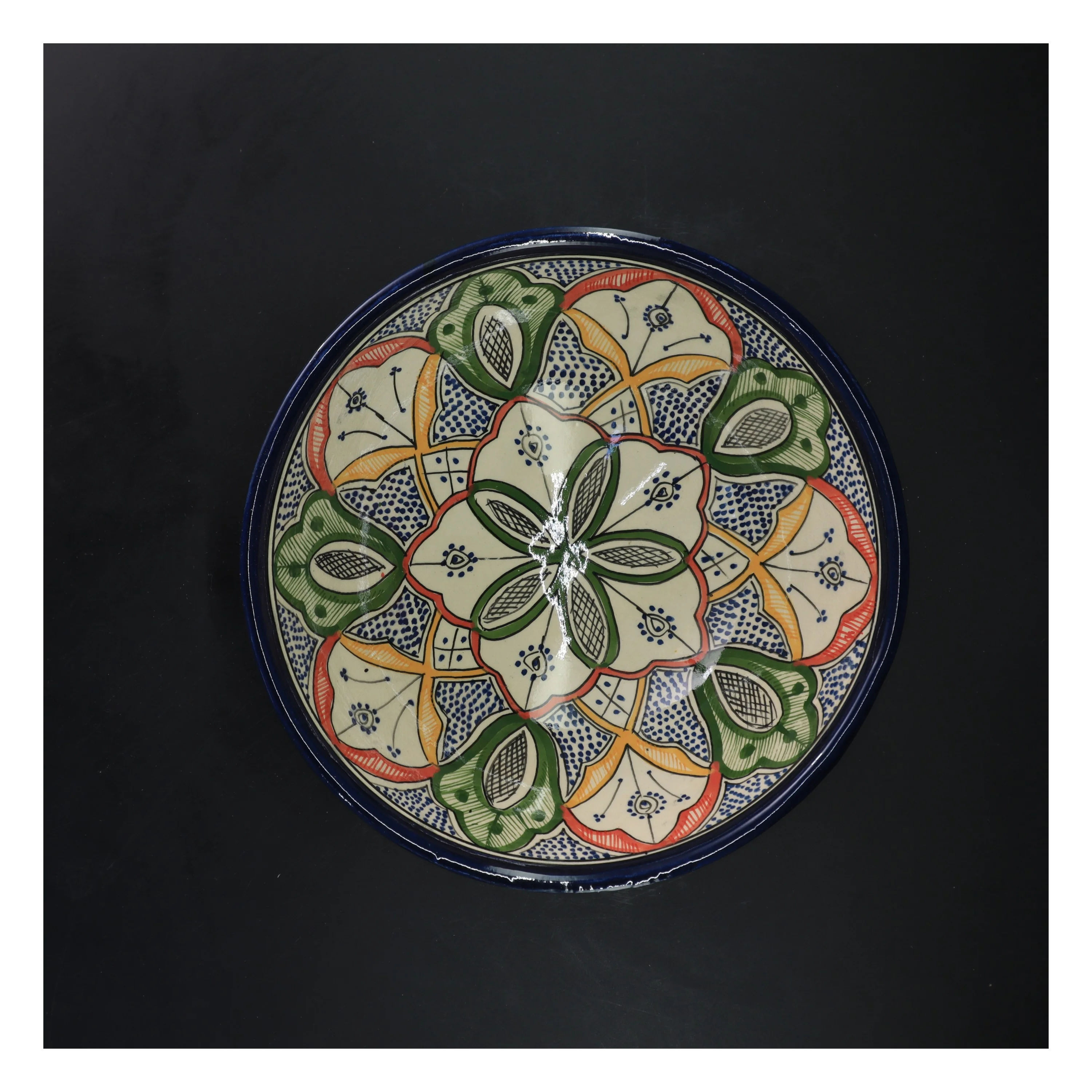 Marokkansk Keramisk skål (str. Ø 25 cm)