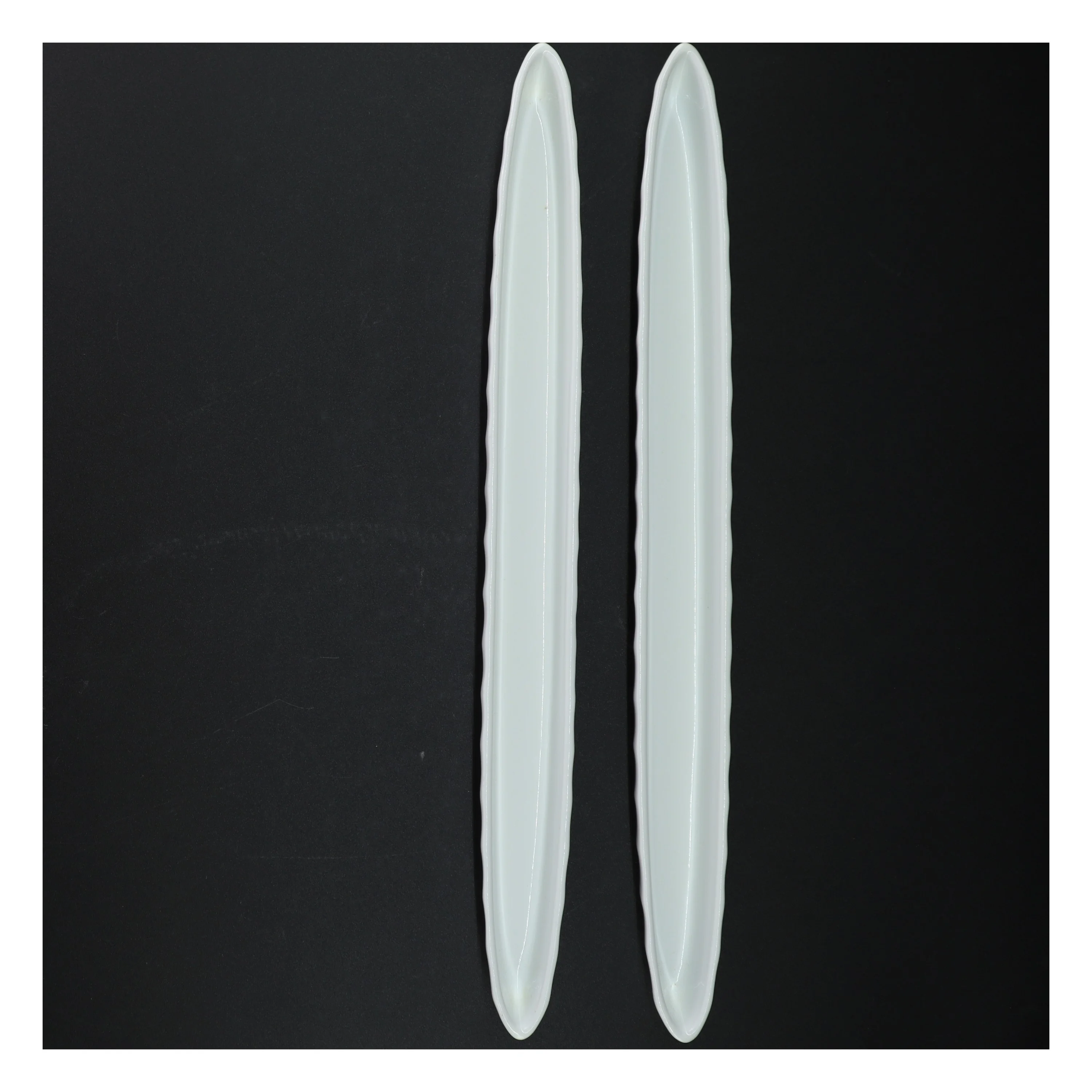 Lange porcelænsfade (str. 40 x 4 cm)
