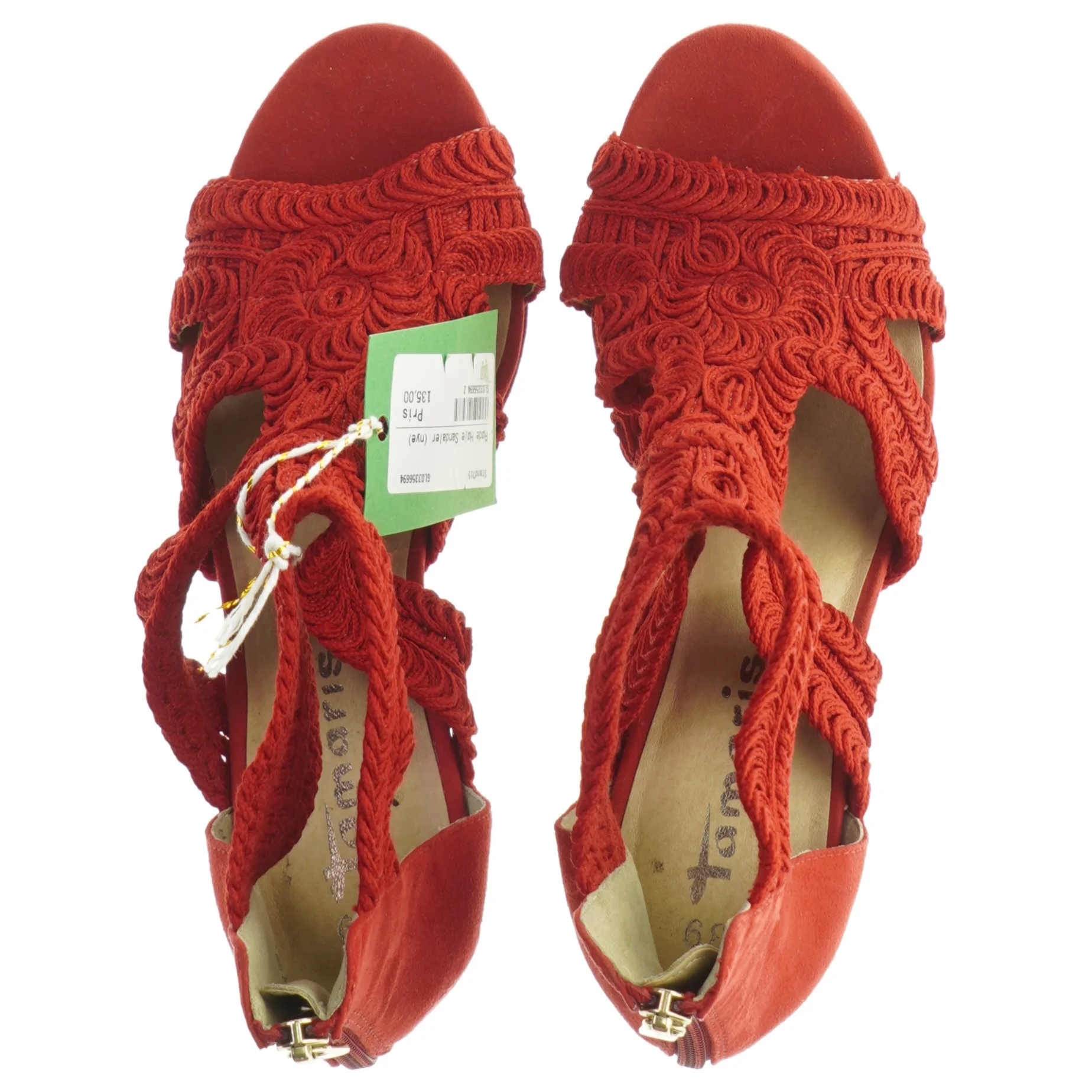 Røde stiletter med snøredetaljer fra Tamaris (str. 39)