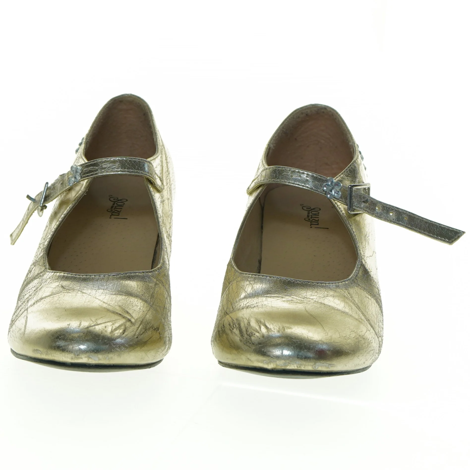 Guldsko med hæl fra Souza (str. 33)