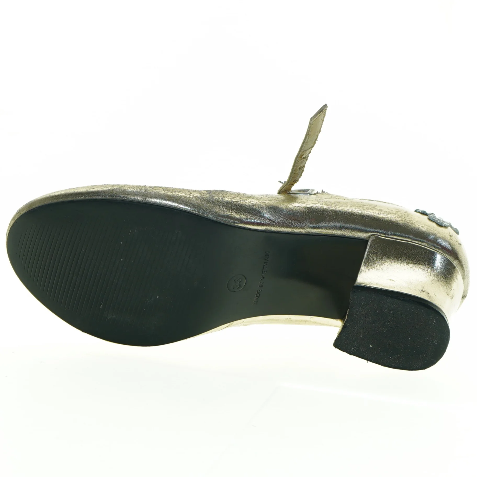 Guldsko med hæl fra Souza (str. 33)