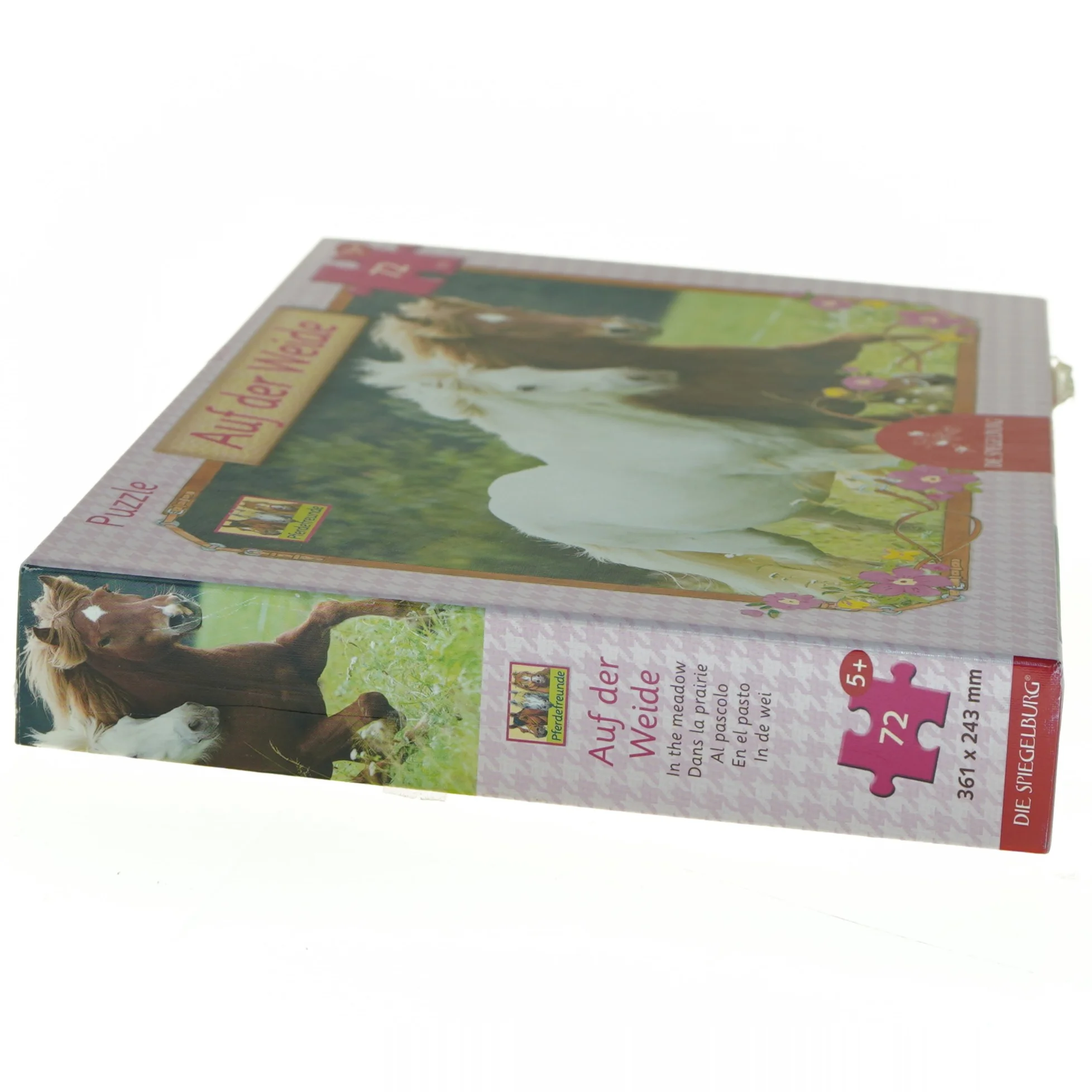 Puslespil med hestemotiv (str. 36 x, 24 cm)