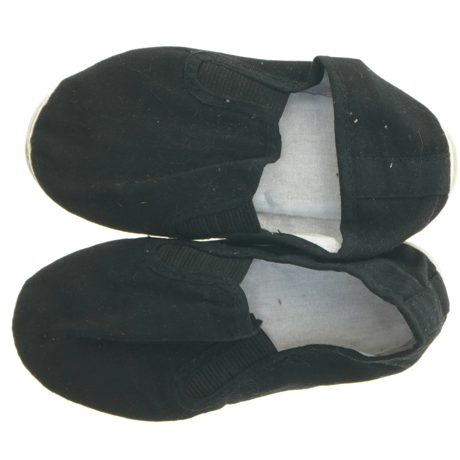 Sorte stof-tøfler (str. 32)