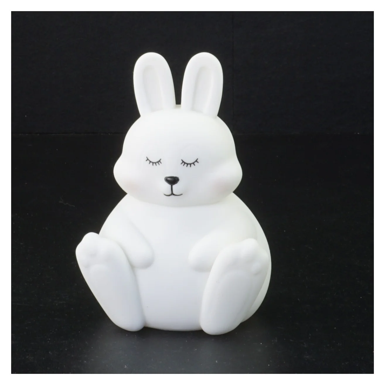 Hvid kanin natlampe (str. 11 x 8 x 7 cm)