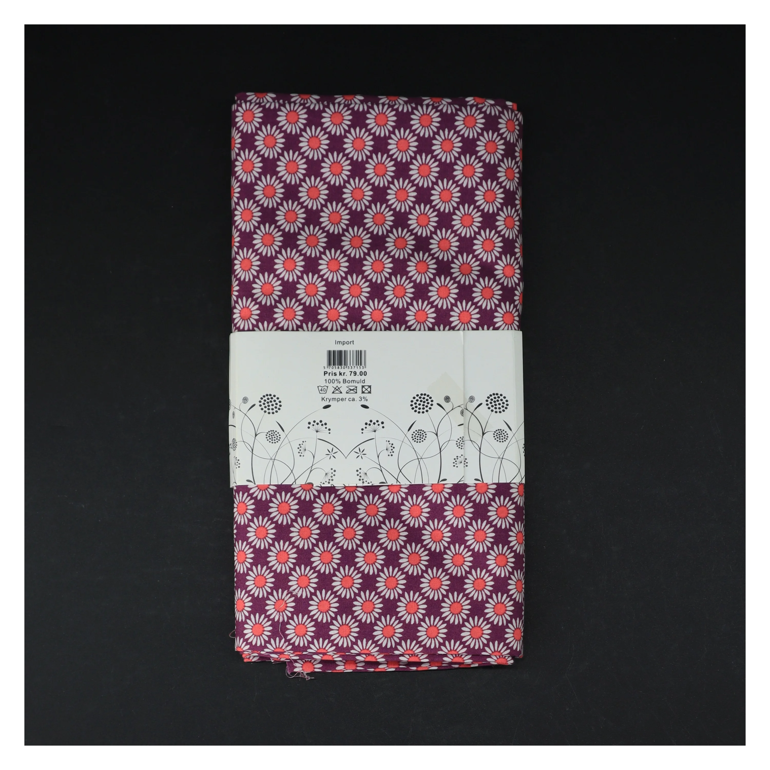 Mønstret stof fra Metervare (str. 200x142 cm)