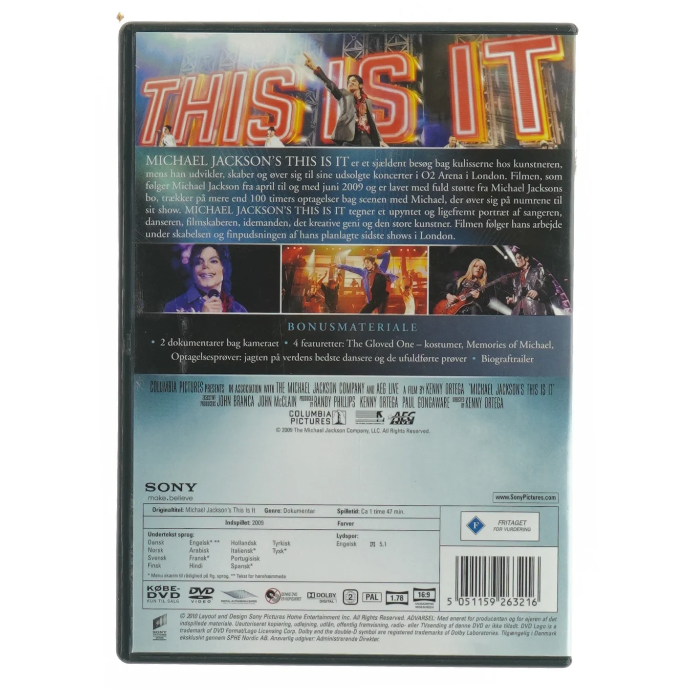 Michael Jackson tThis is it Dvd