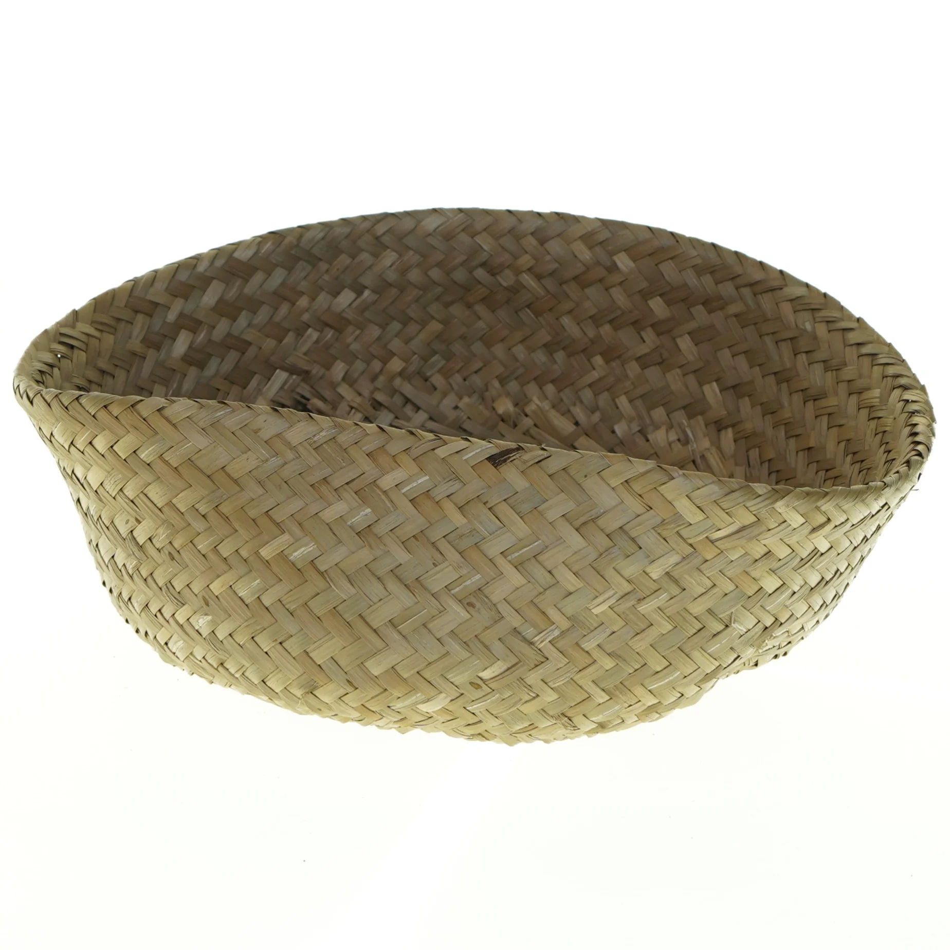 Flettet kurv med låg (str. 22x13 cm)