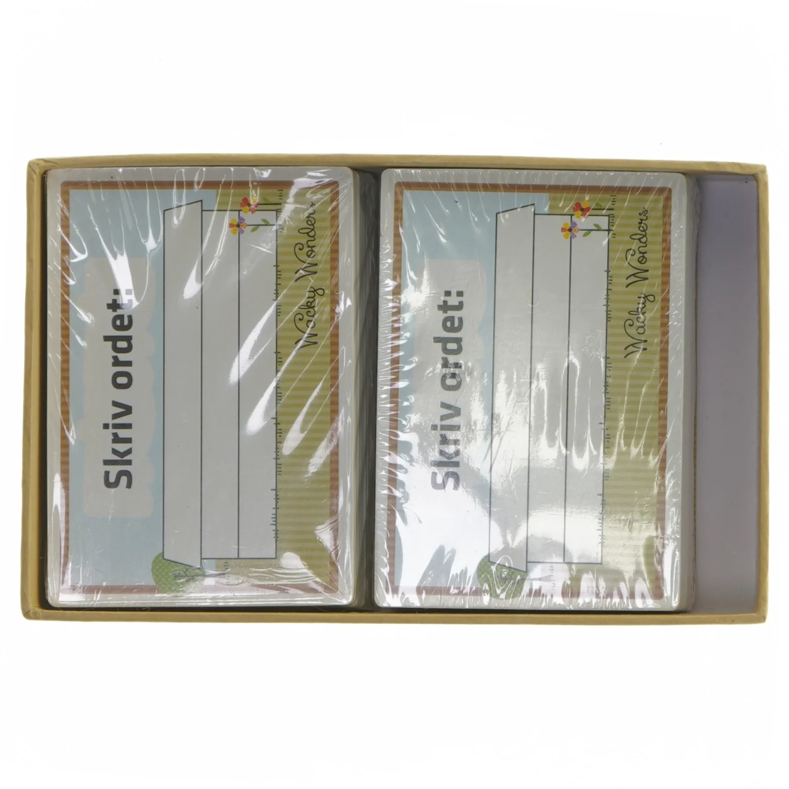 Wacky Wonders 120 Ord kortspil fra Barbo Toys (str. 17x11 cm)