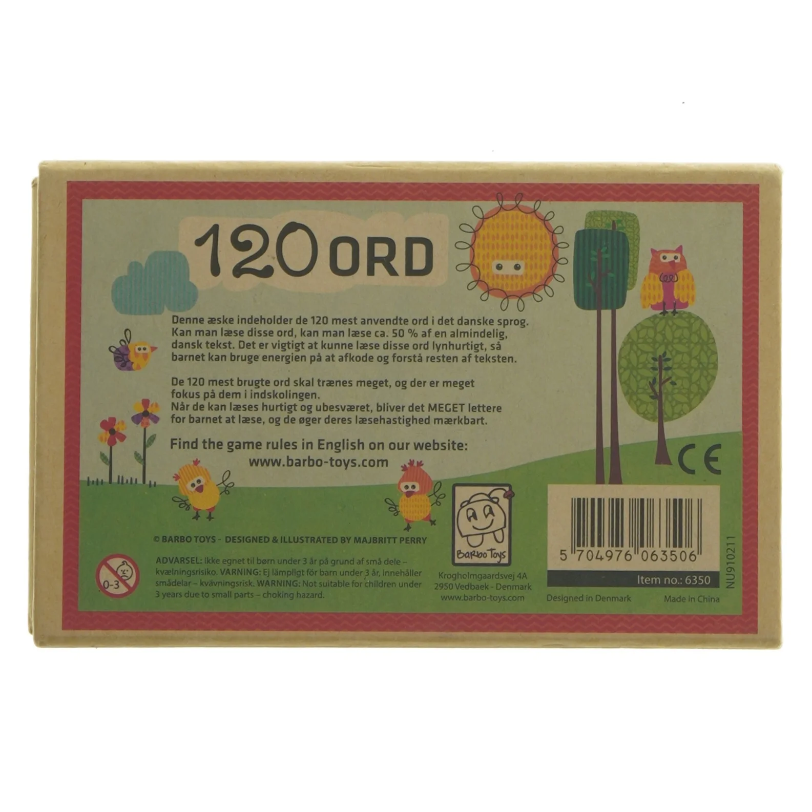 Wacky Wonders 120 Ord kortspil fra Barbo Toys (str. 17x11 cm)