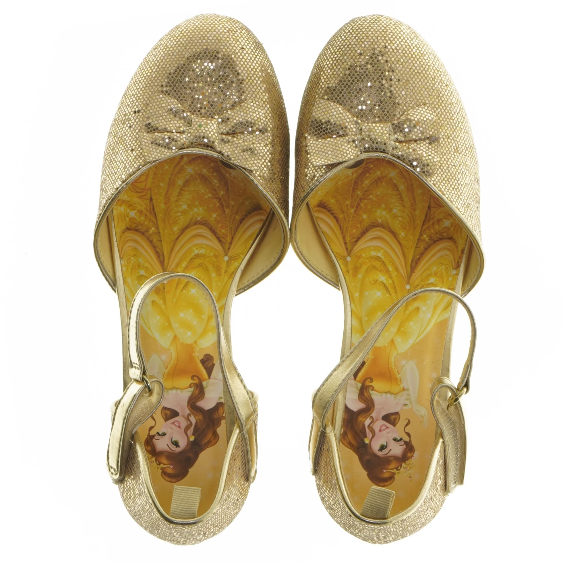 Guld sko med rem, str. 32 fra Disney (str. 32 )