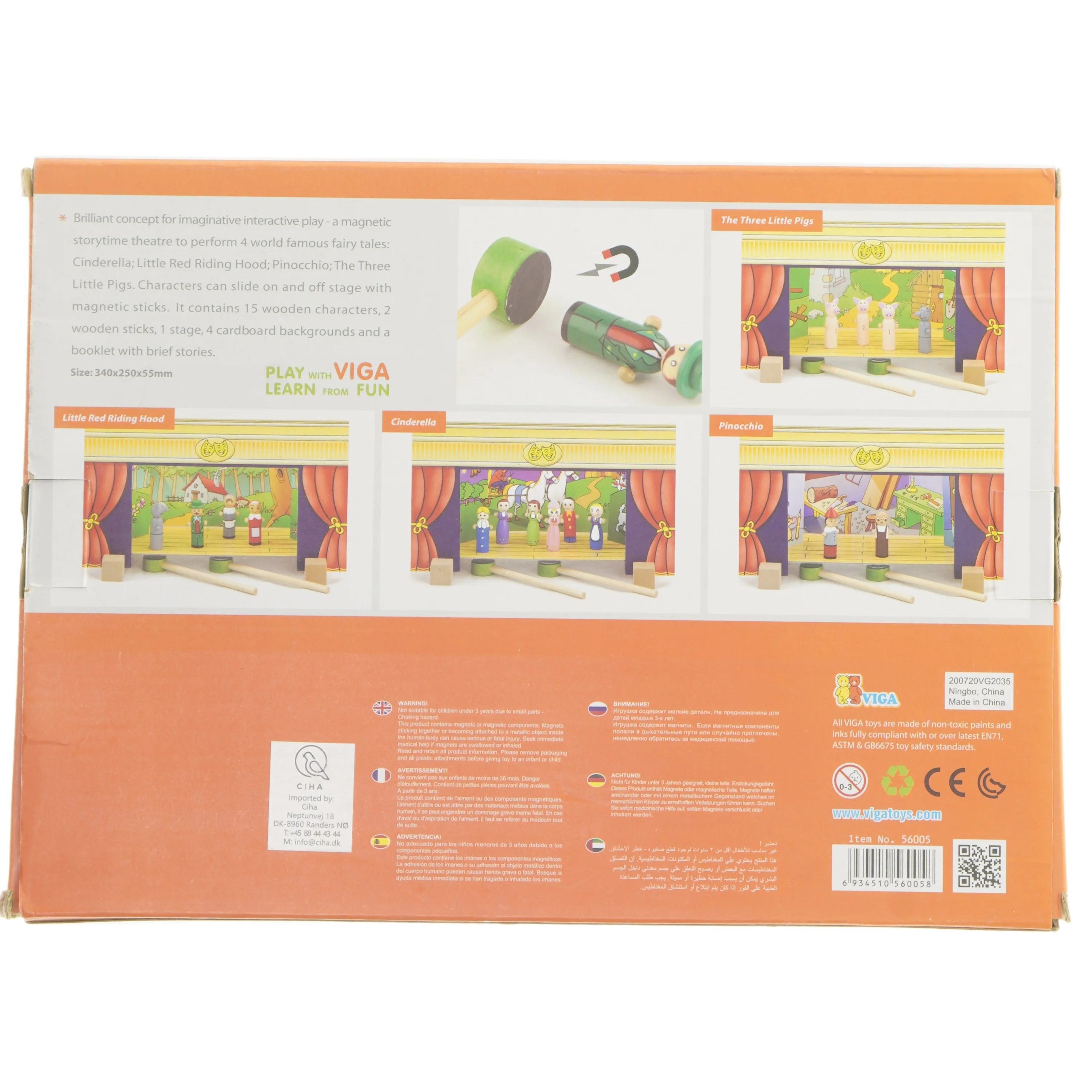 Magnetisk teater med 4 scener (str. 33,5x25 cm)