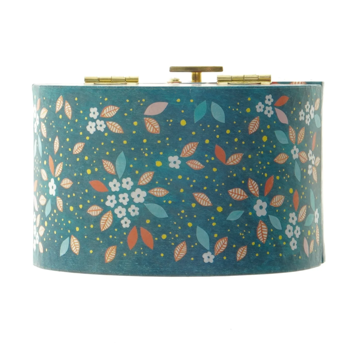 Musikalsk smykkeskrin med fuglemotiv (str. 16x13,5 cm)