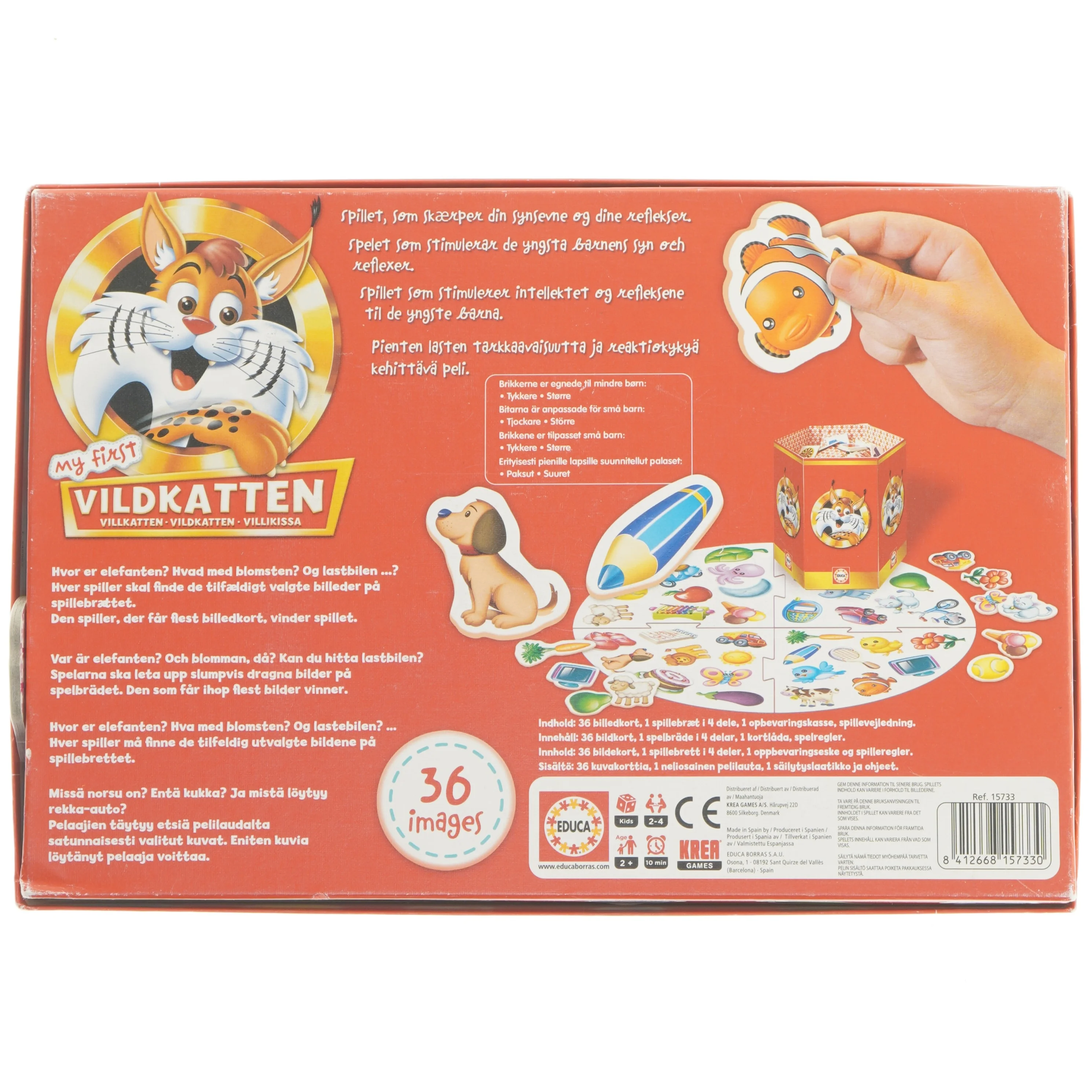 Vildkatten spil for børn fra Educa (str. 33,5x23,5 cm)