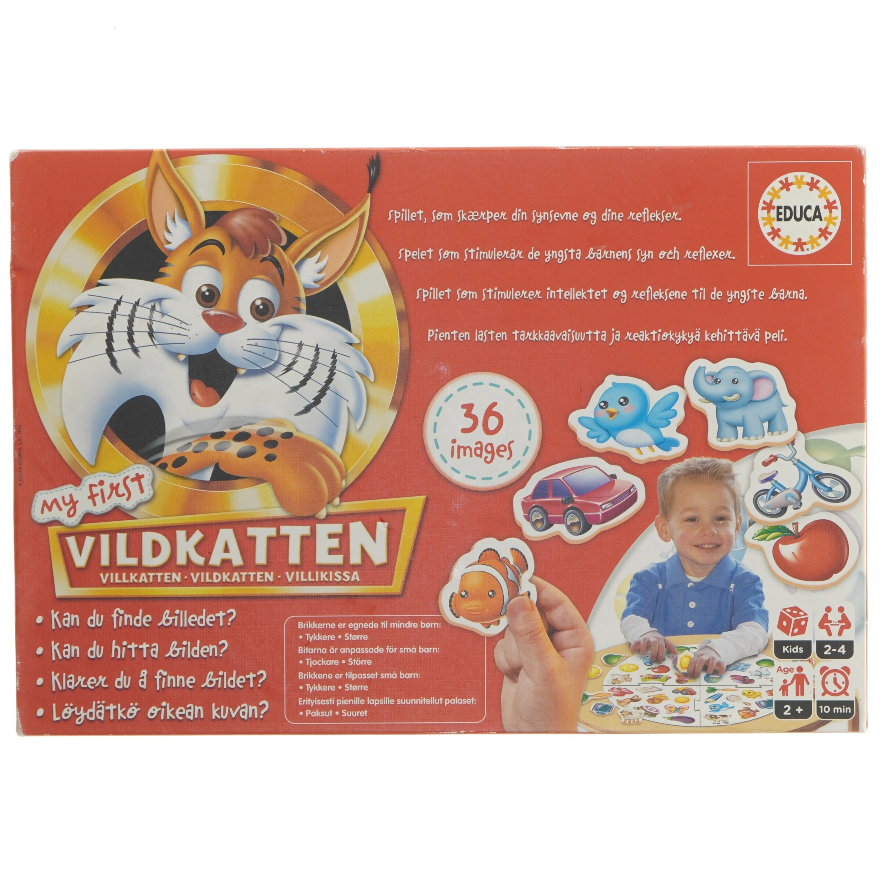 Vildkatten spil for børn fra Educa (str. 33,5x23,5 cm)