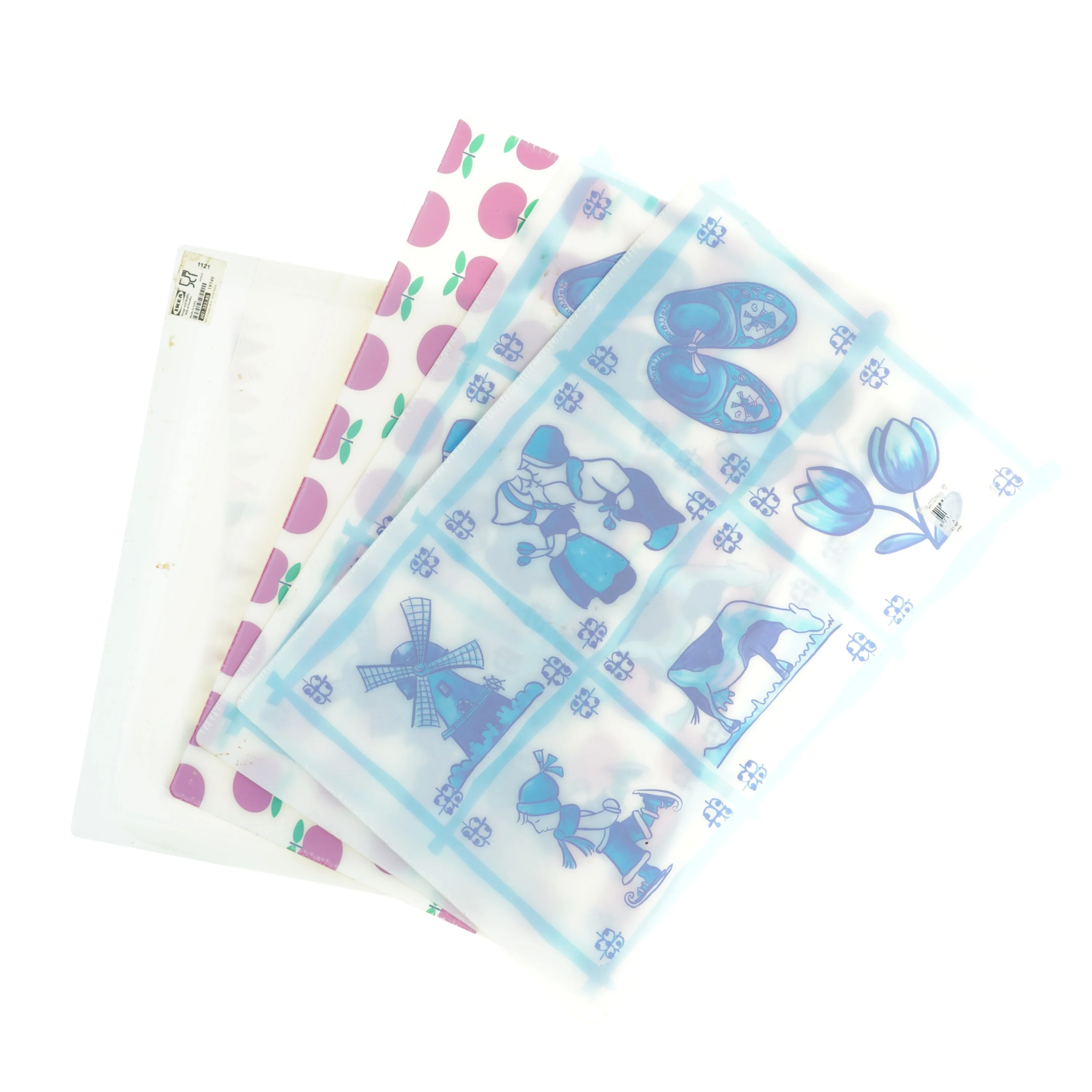 Plastikdækkeservietter (str. 44 x 28,5 cm og 36 x 29 cm)