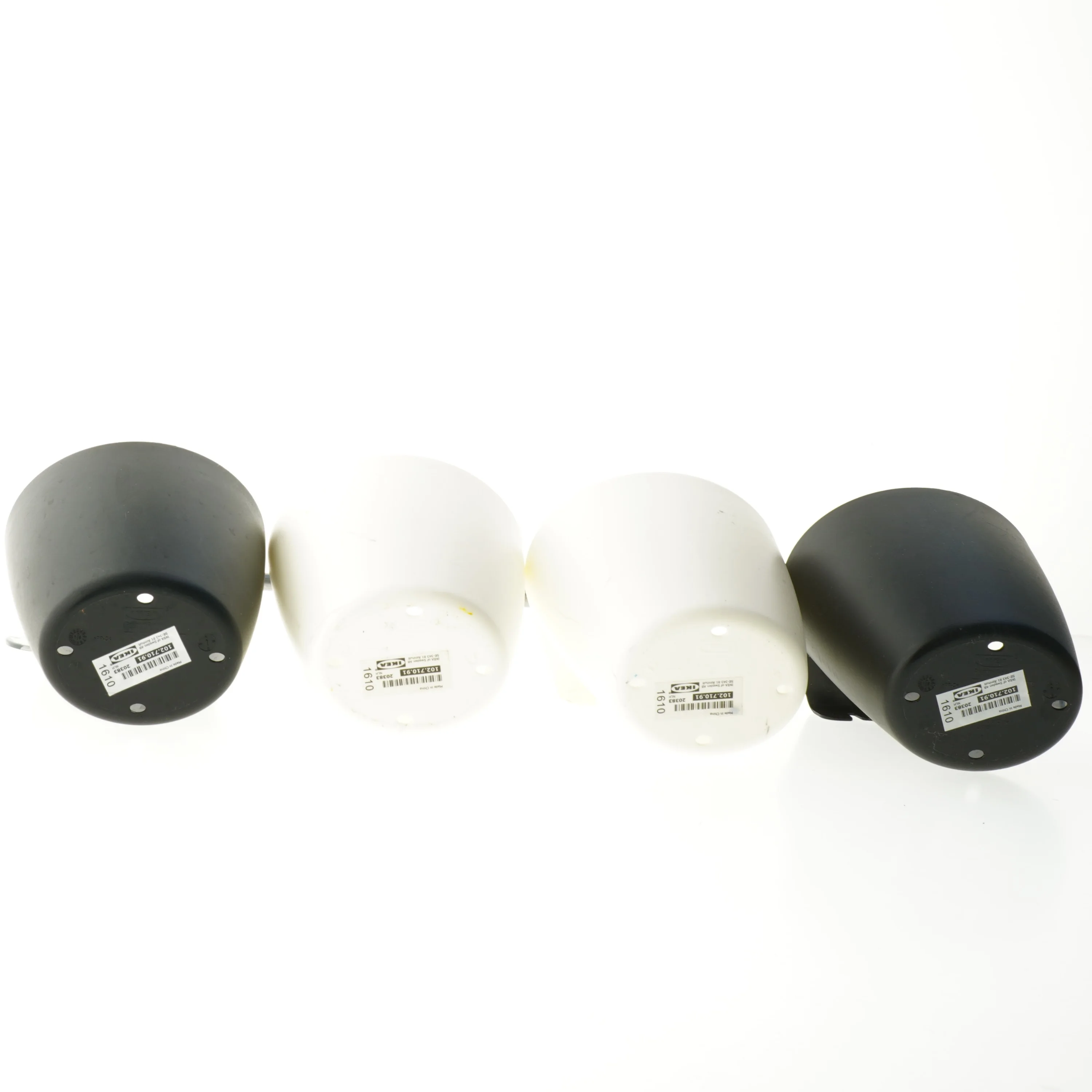 Væghængte plastikpotter med stang fra IKEA (str. 55 cm)