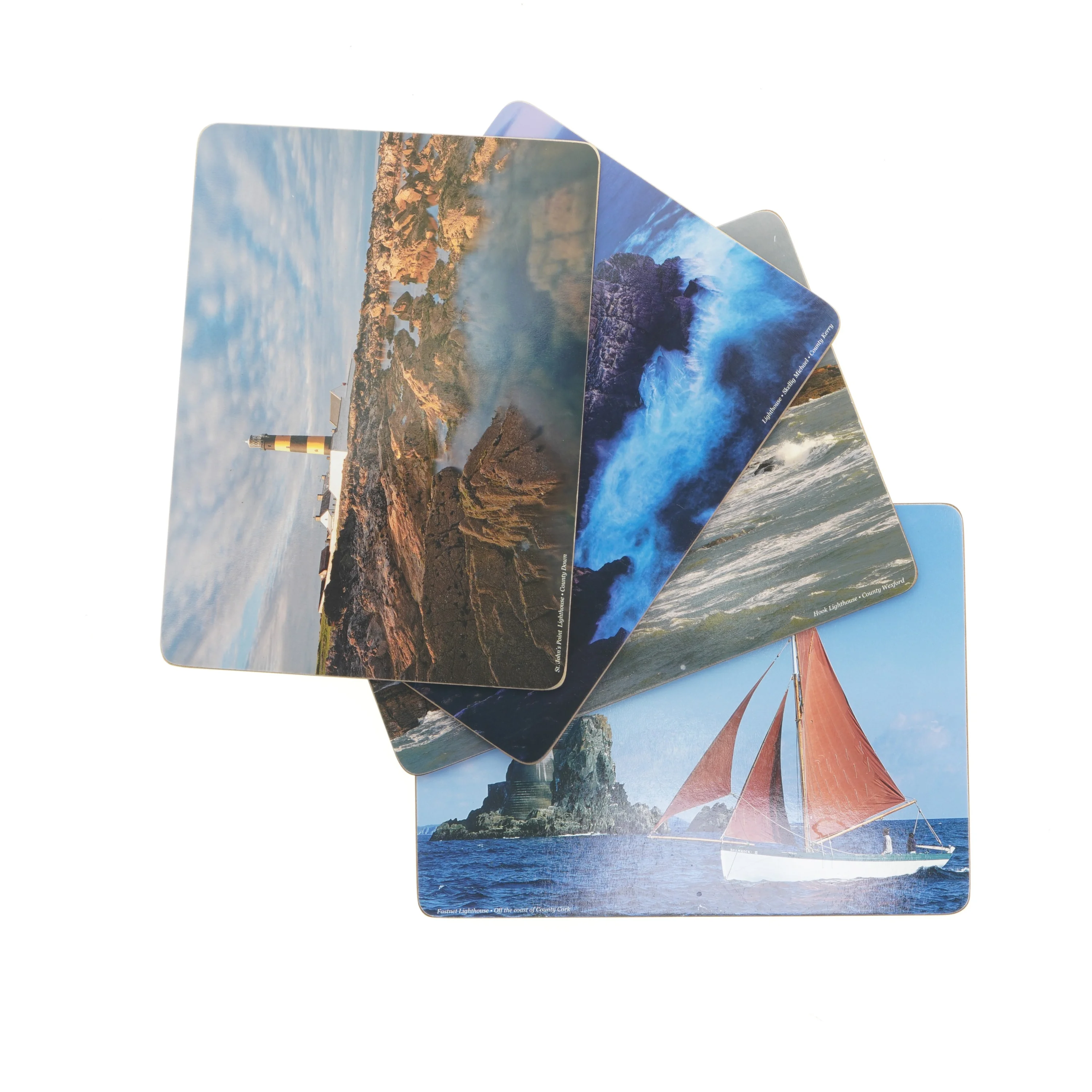 Coasters med irske fyrtårne (str. 29 x 21,5 cm)