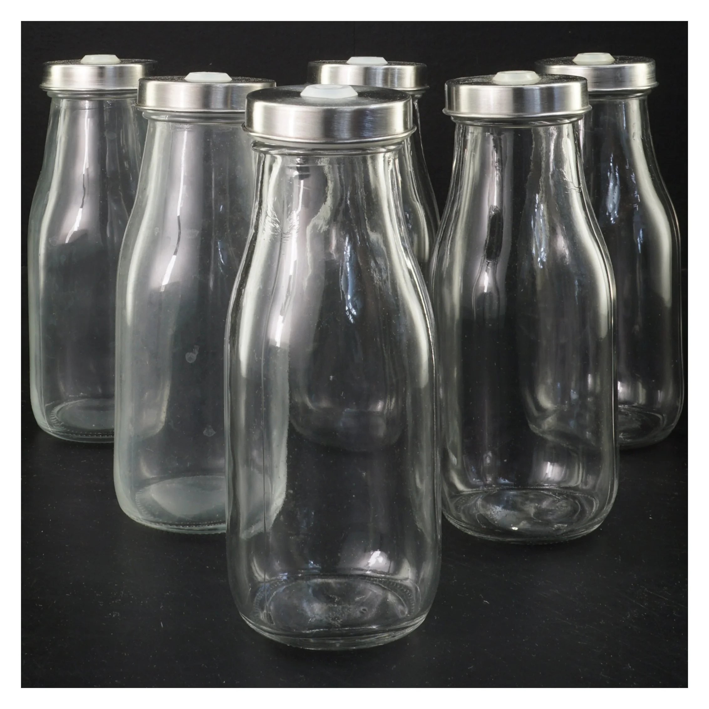 To-Go glasflasker med låg (str. 6 stk 16 cm)