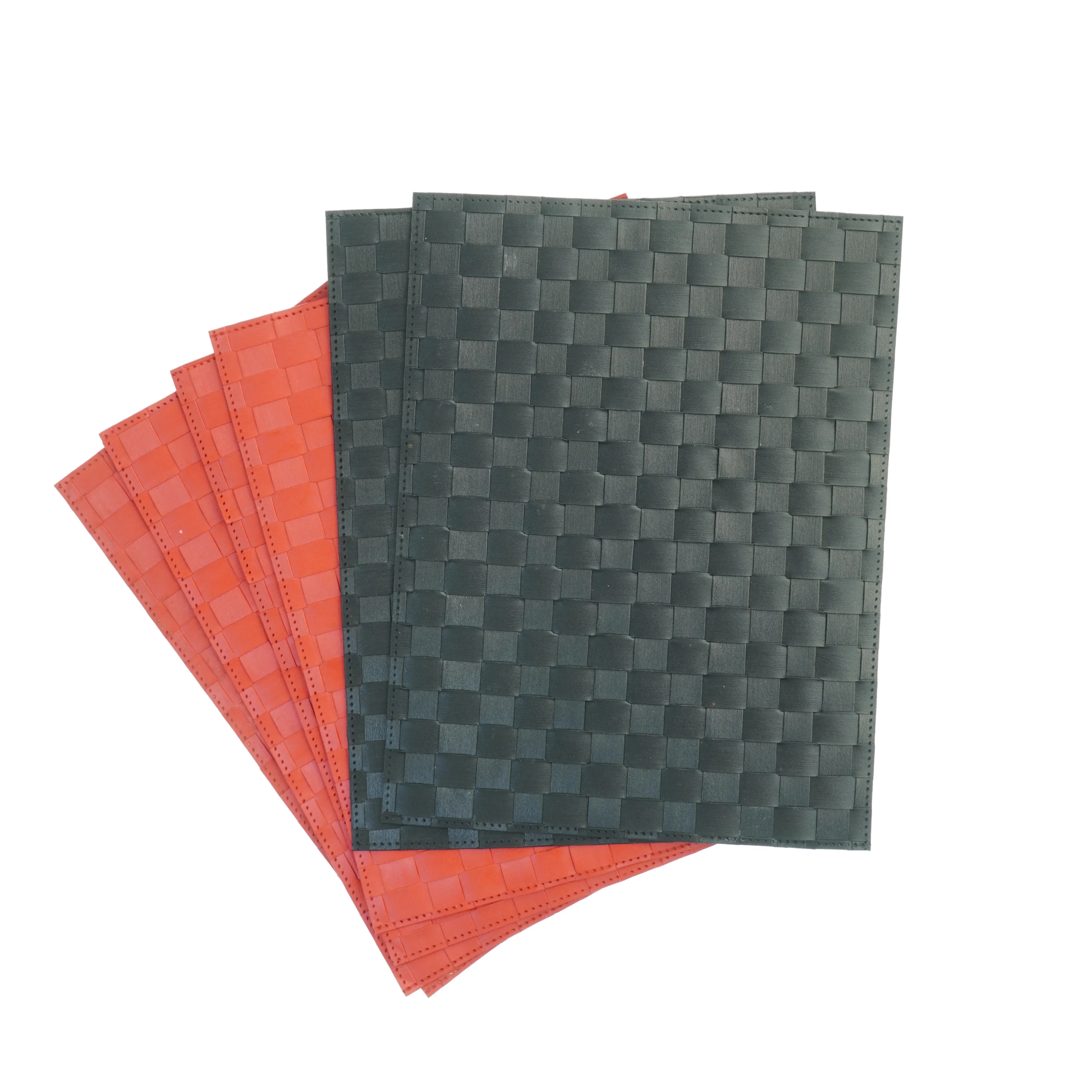 Flettede dækkeservietter, 6 stk (str. 30,5 x 40 cm)