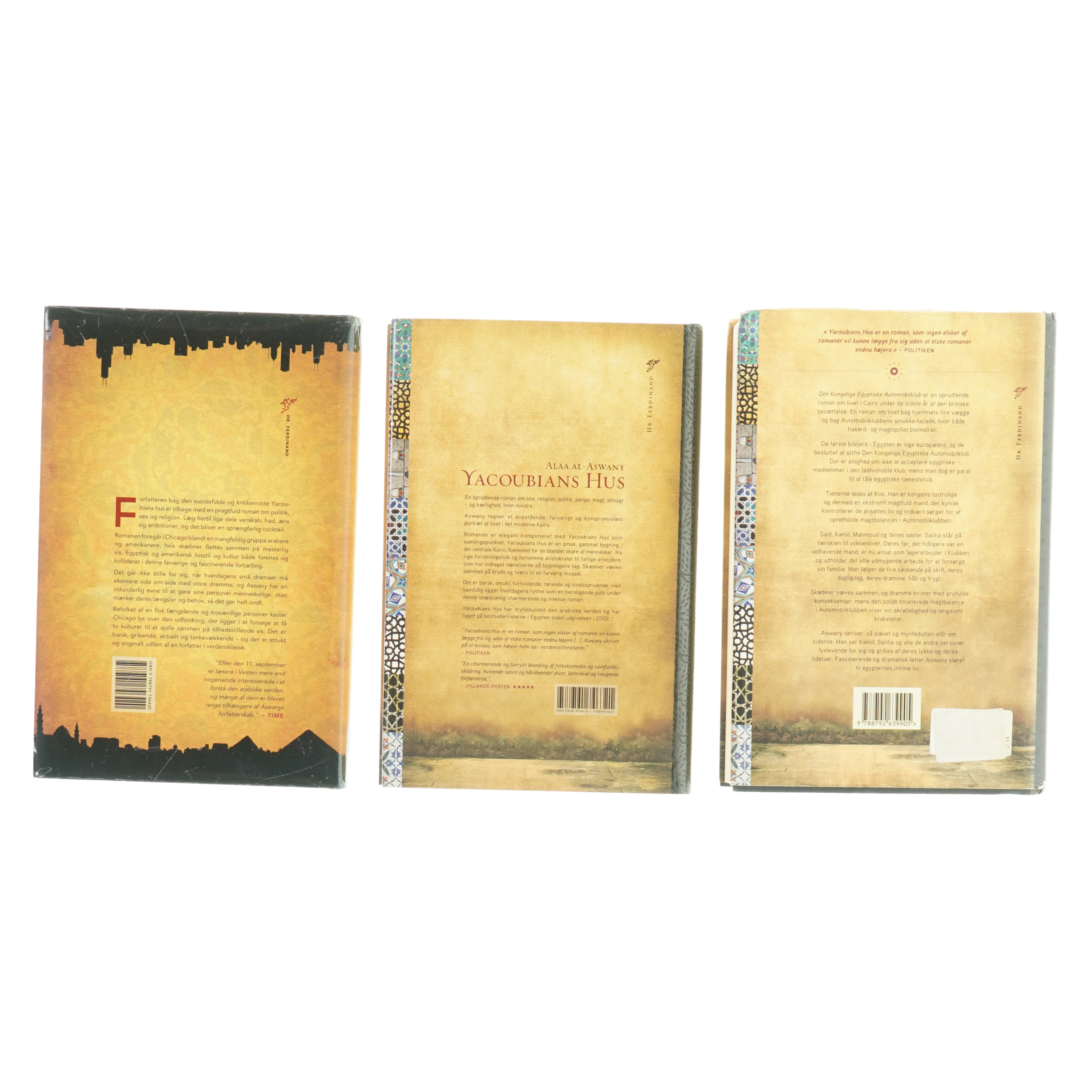 3 romaner af Alaa Al-Aswany