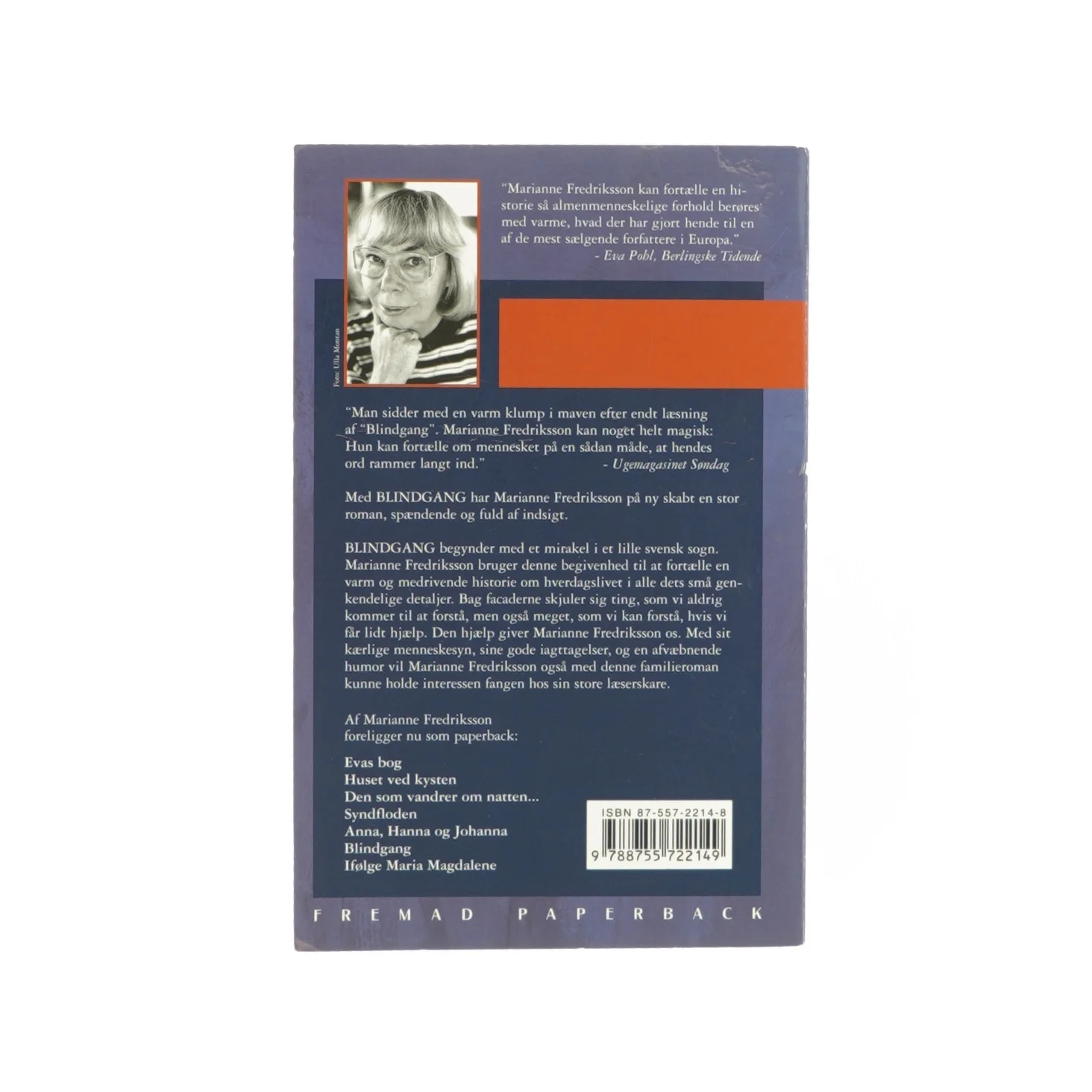 Blindgang af Marianne Frederiksson (bog)