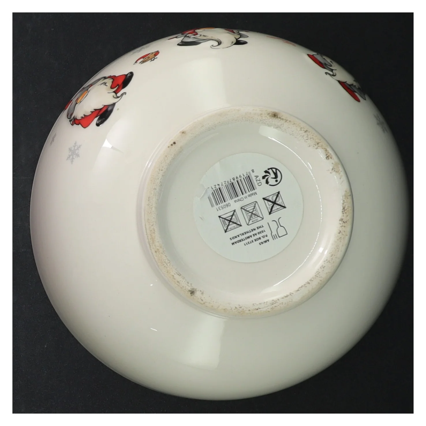 Juleskål med nissedekoration