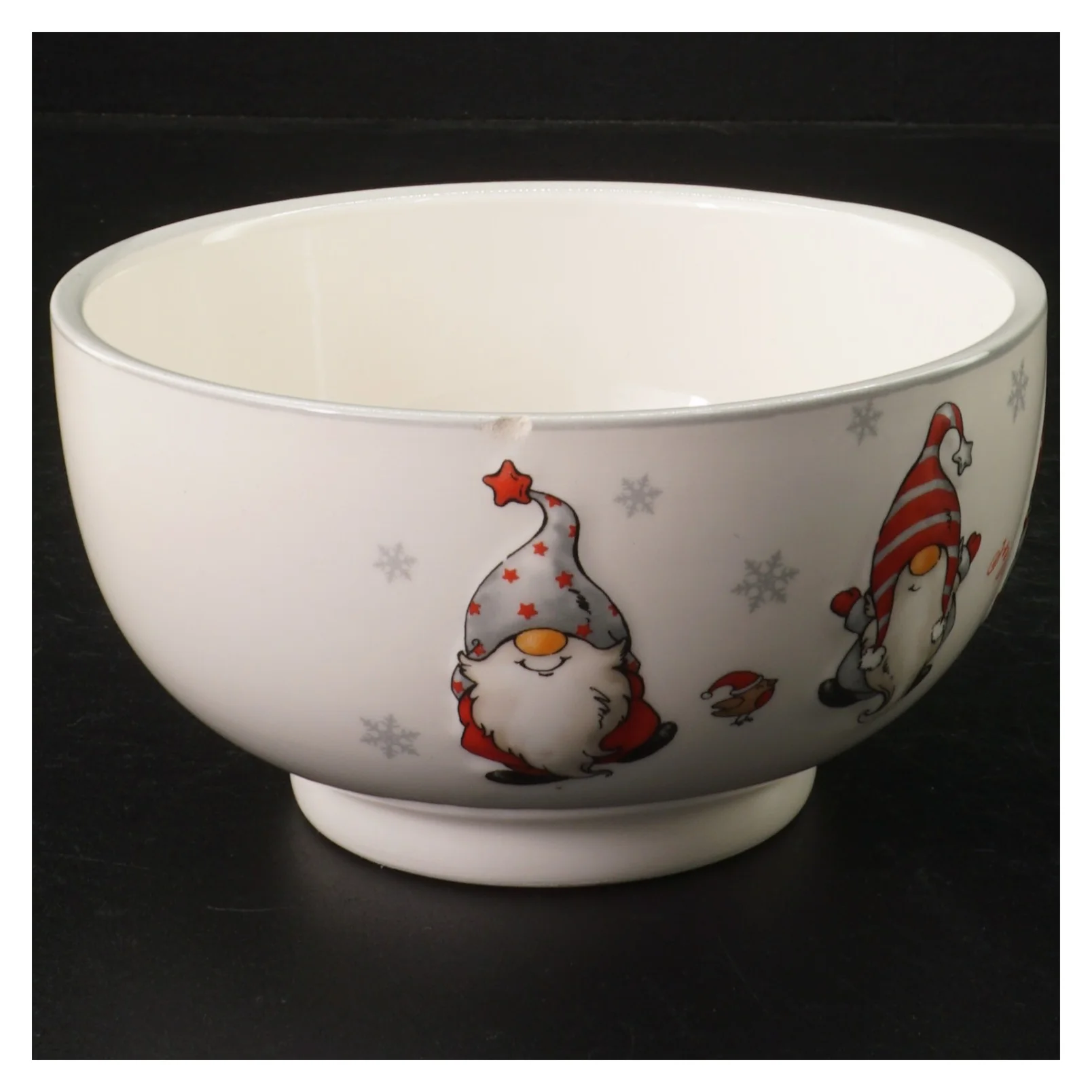 Juleskål med nissedekoration