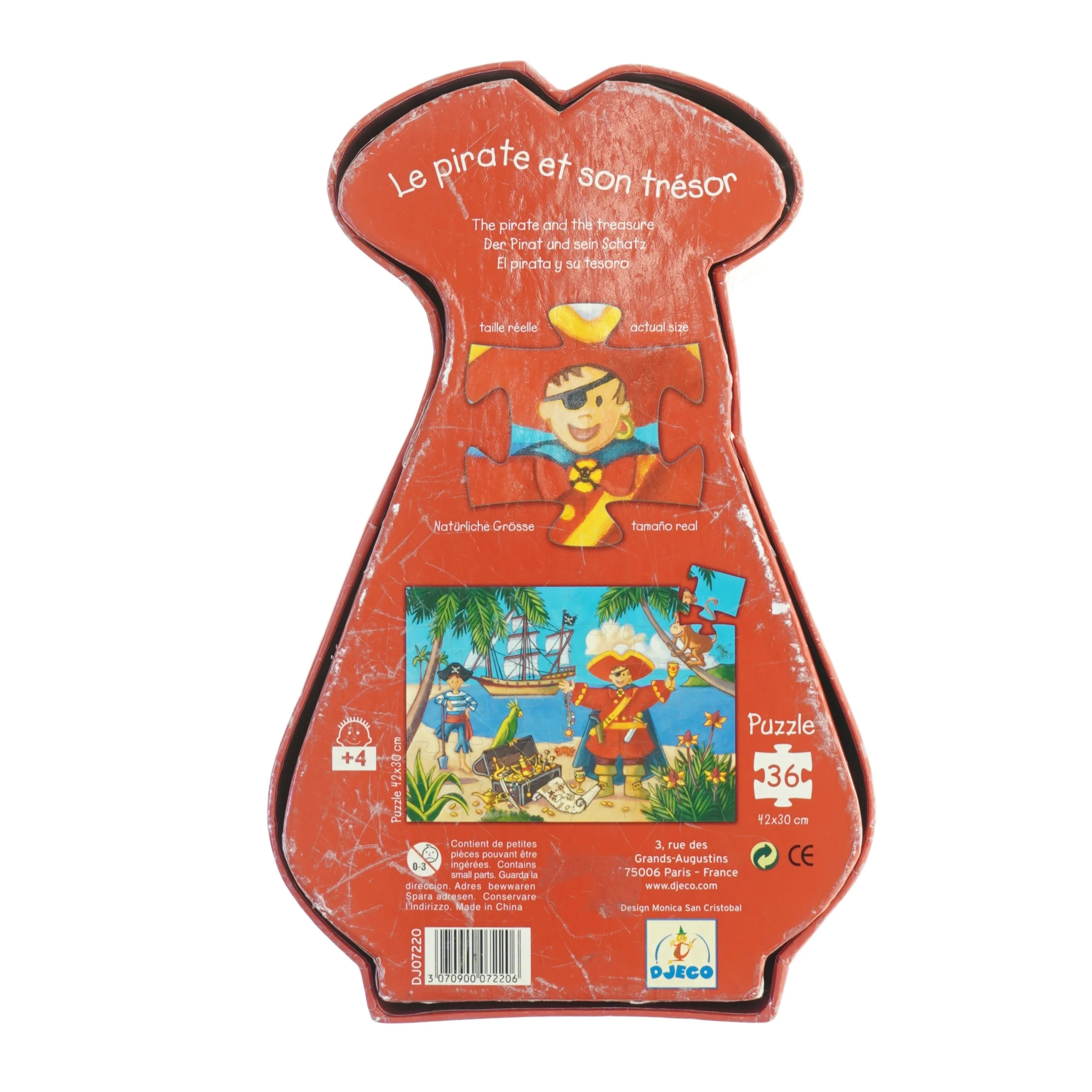 Sørøver puslespil fra Djeco (str. 42 x, 30 cm)