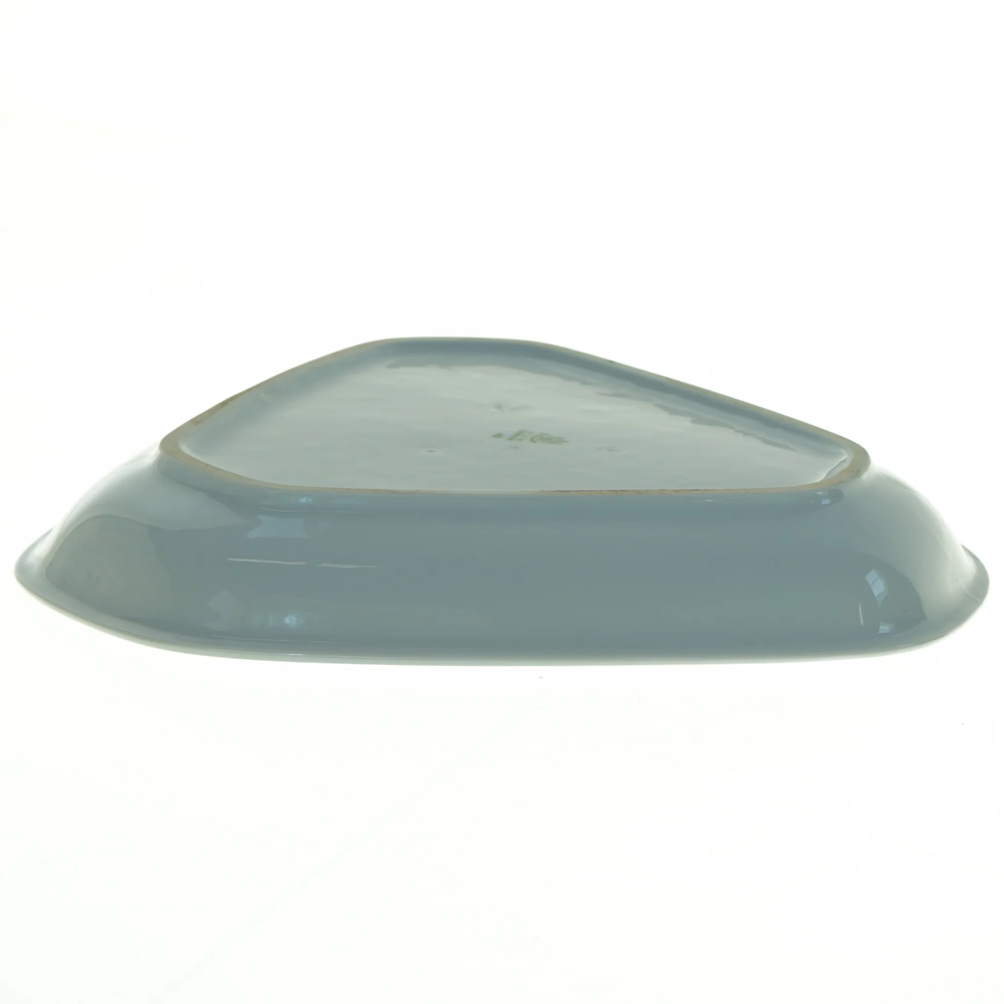 Trekantet serveringsfad fra Bing Og Grøndahl (str. Diameter 23,5 cm)