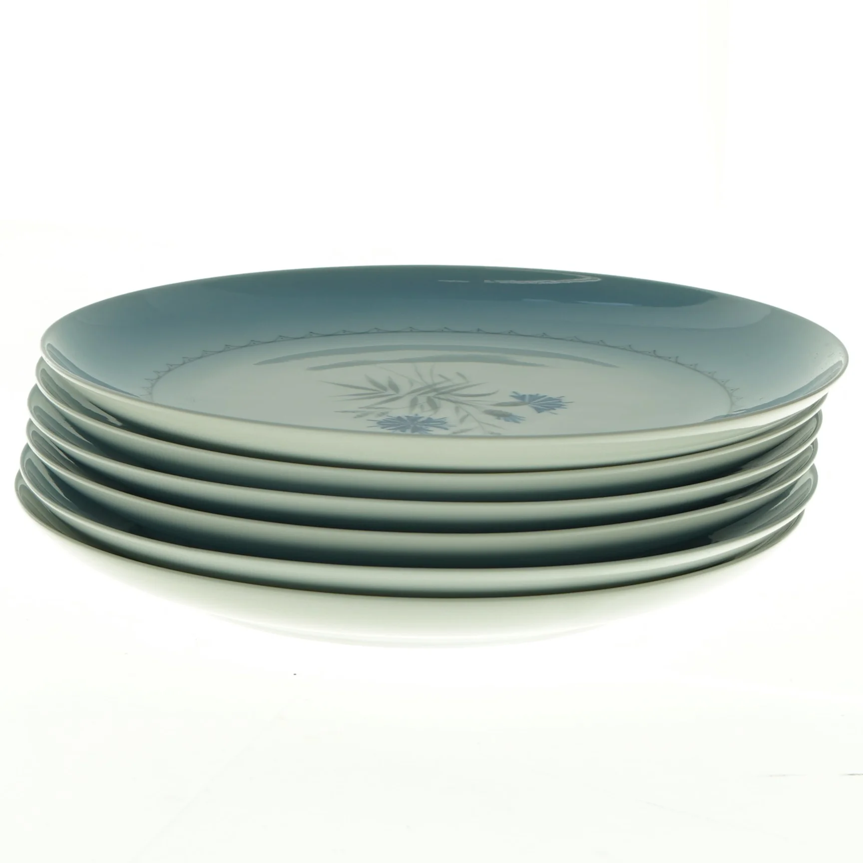 Porcelænsmiddagstallerkener, blå kornblomst, demeter fra Bing Og Grøndahl (str. Diameter, 24 cm)
