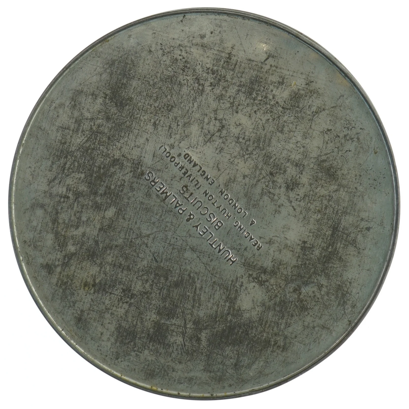 Vintage Huntley & Palmers kagedåse (str. Ø 21 cm)